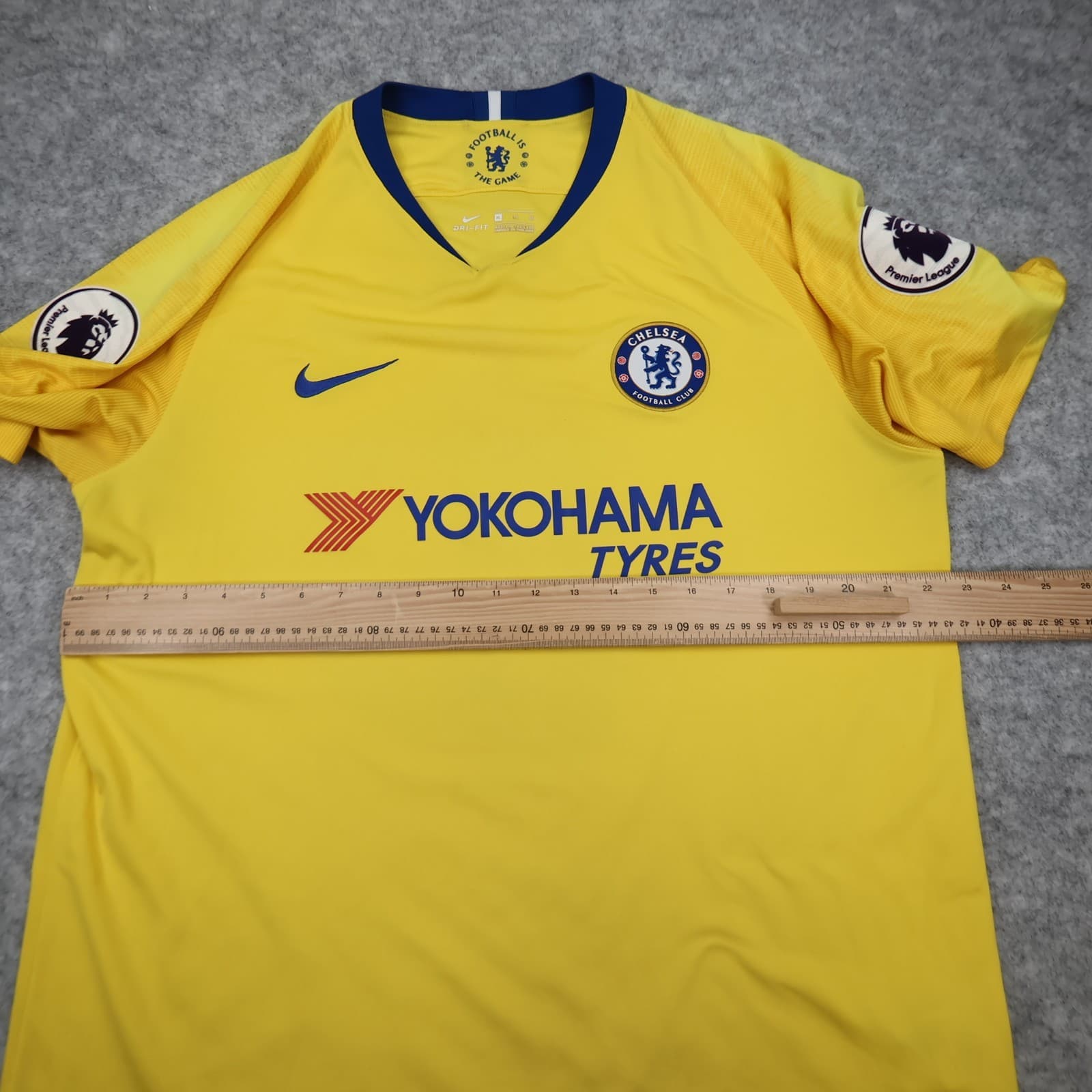 Chelsea Shirt Extra Large Yellow Away Kit 2018 2019 Nike Jersey Eden Hazard 10 photo 14