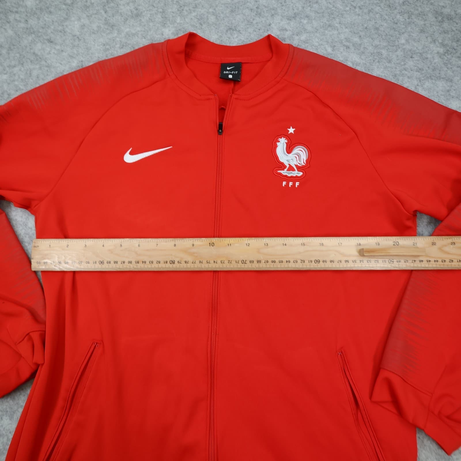 France Football Jacket Large Red Training Tracksuit Kit 2018 2019 Jersey Zipped photo 9