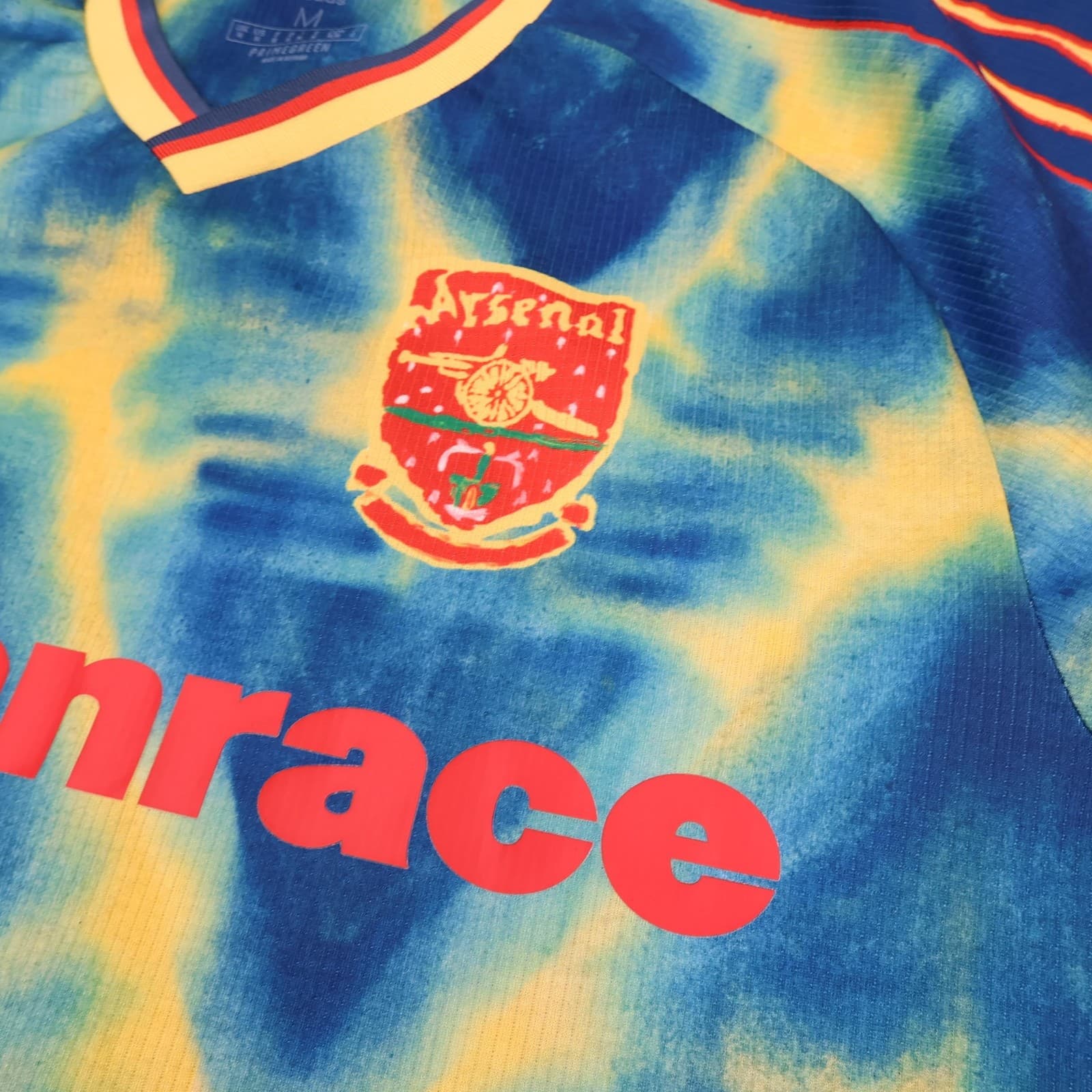 Arsenal Shirt Mens Medium 4th Kit 2020 2021 Adidas Human Race Soccer Jersey Rare photo 5