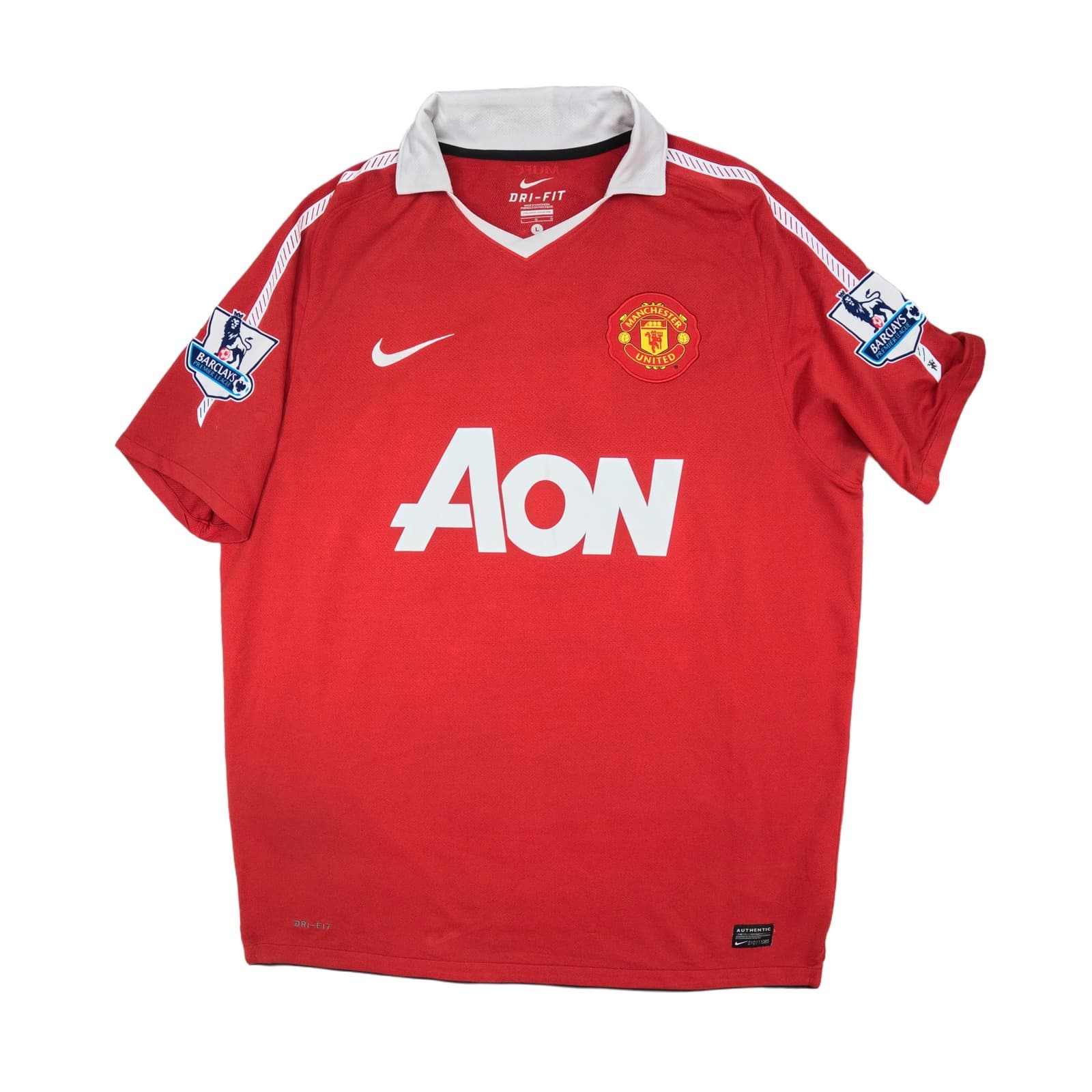 Manchester United Football Shirt Large Red Home 2010 2011 Nike Wayne Rooney 10