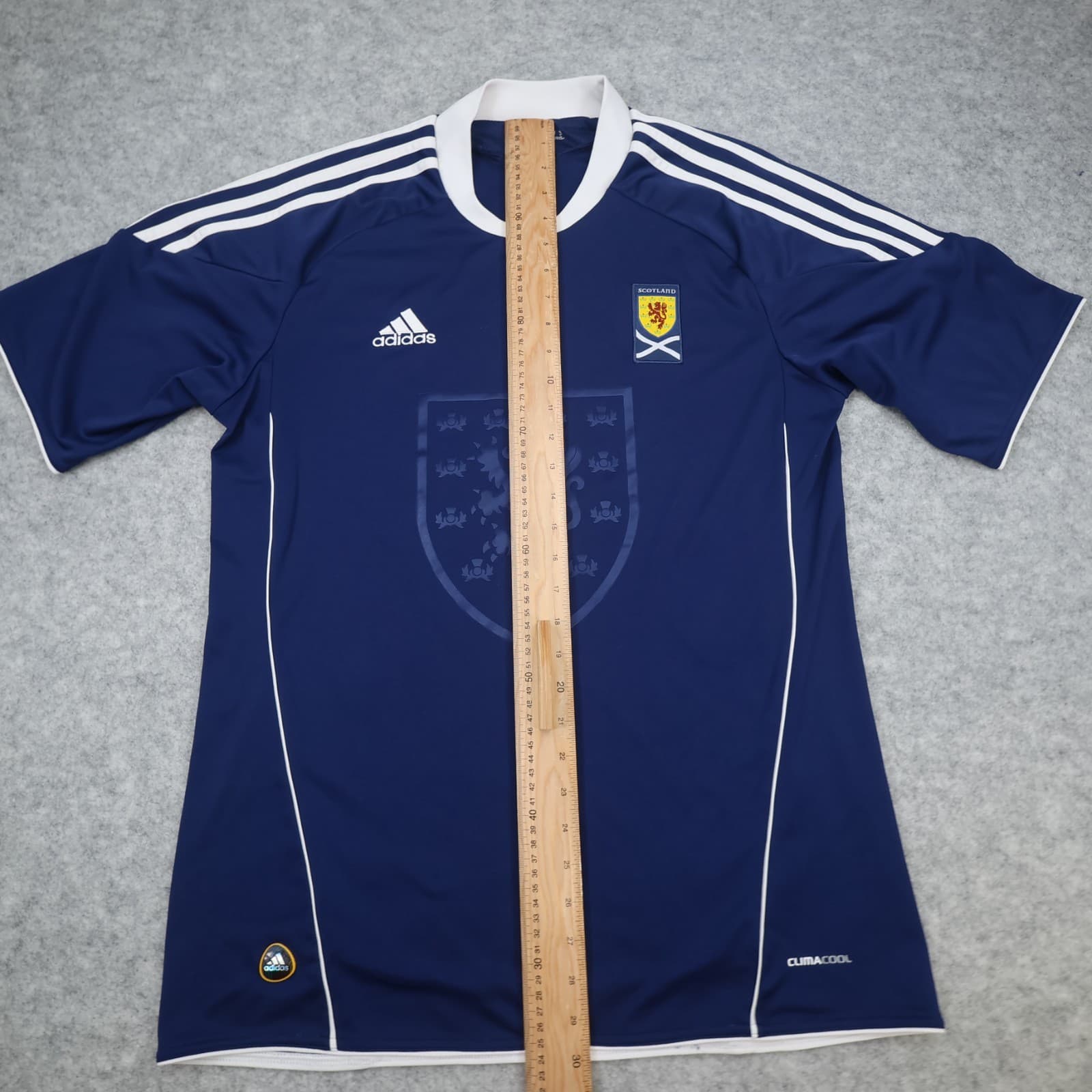Scotland Football Shirt Large Blue Home Adidas 2010 2011 Soccer Jersey photo 12