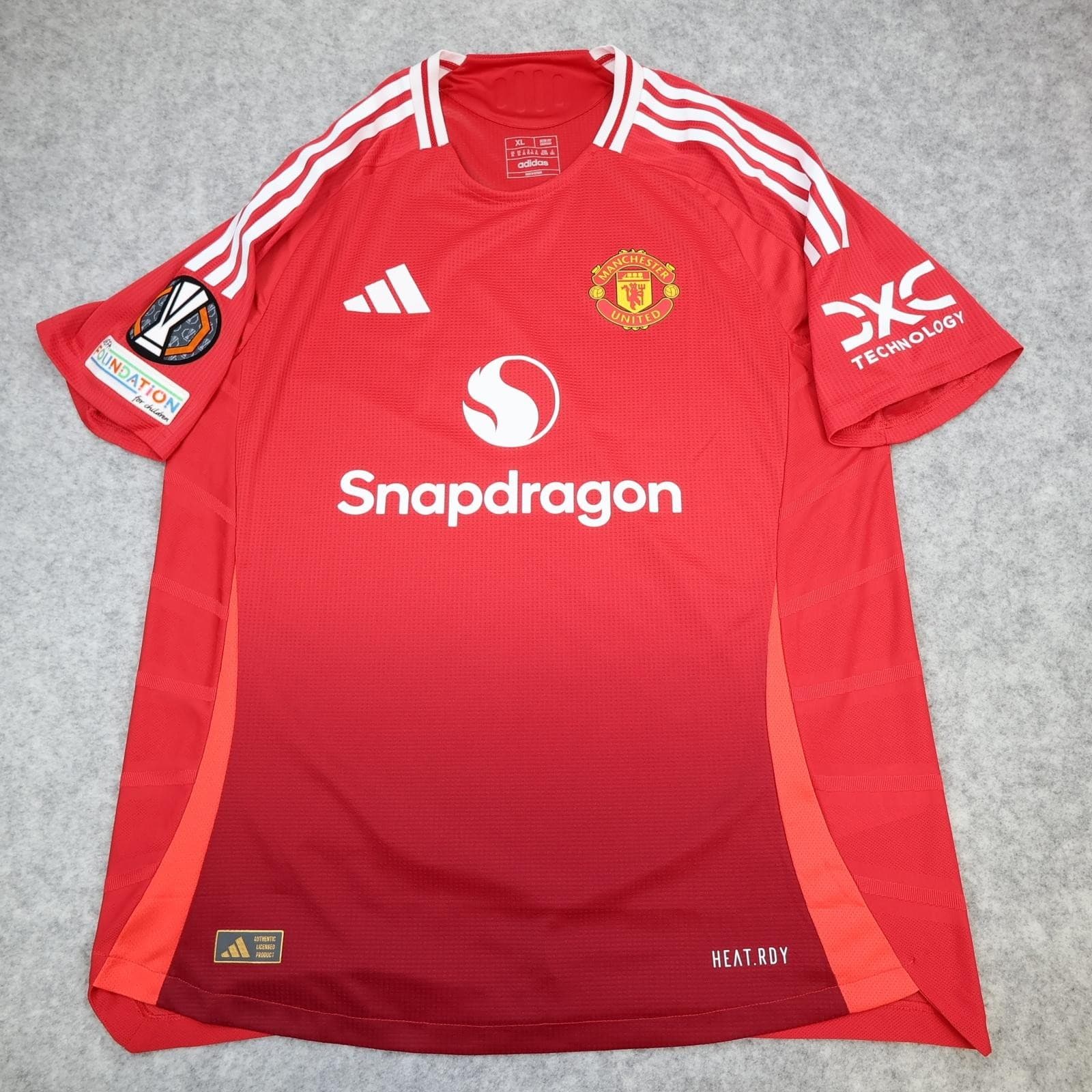 Manchester United Shirt Mens XL Red Home 2024 2025 Football Adidas Snapdragon
