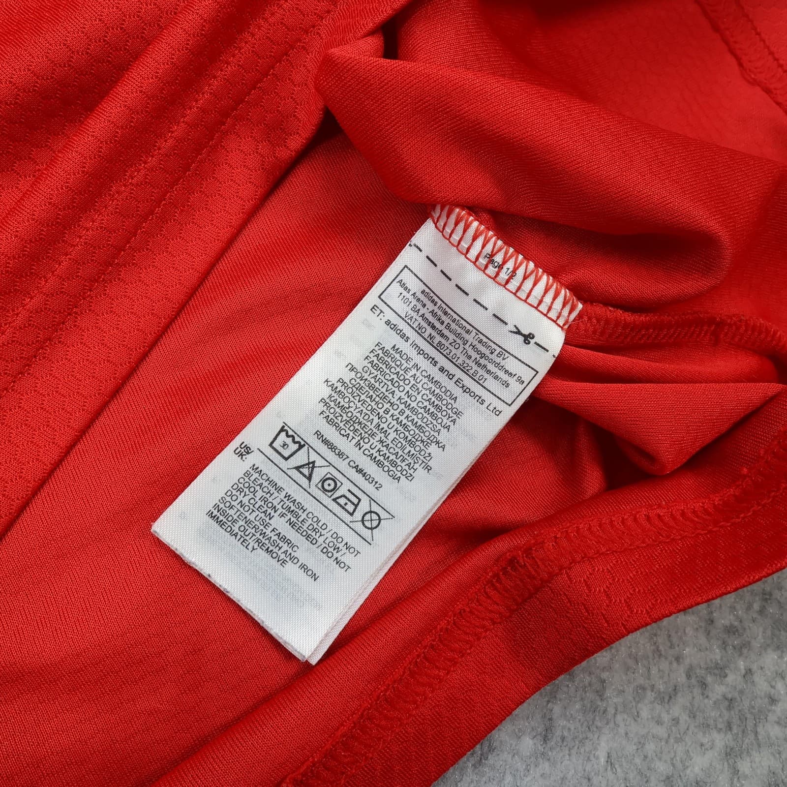 Arsenal Shirt Mens Medium Red Home 2019 2020 Adidas Emirates Soccer Jersey photo 9