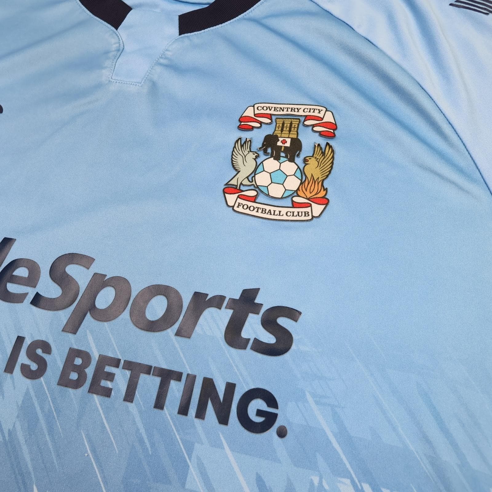 Coventry City Shirt Mens Medium Blue Home 2020 2021 Football Hummel Jersey photo 5