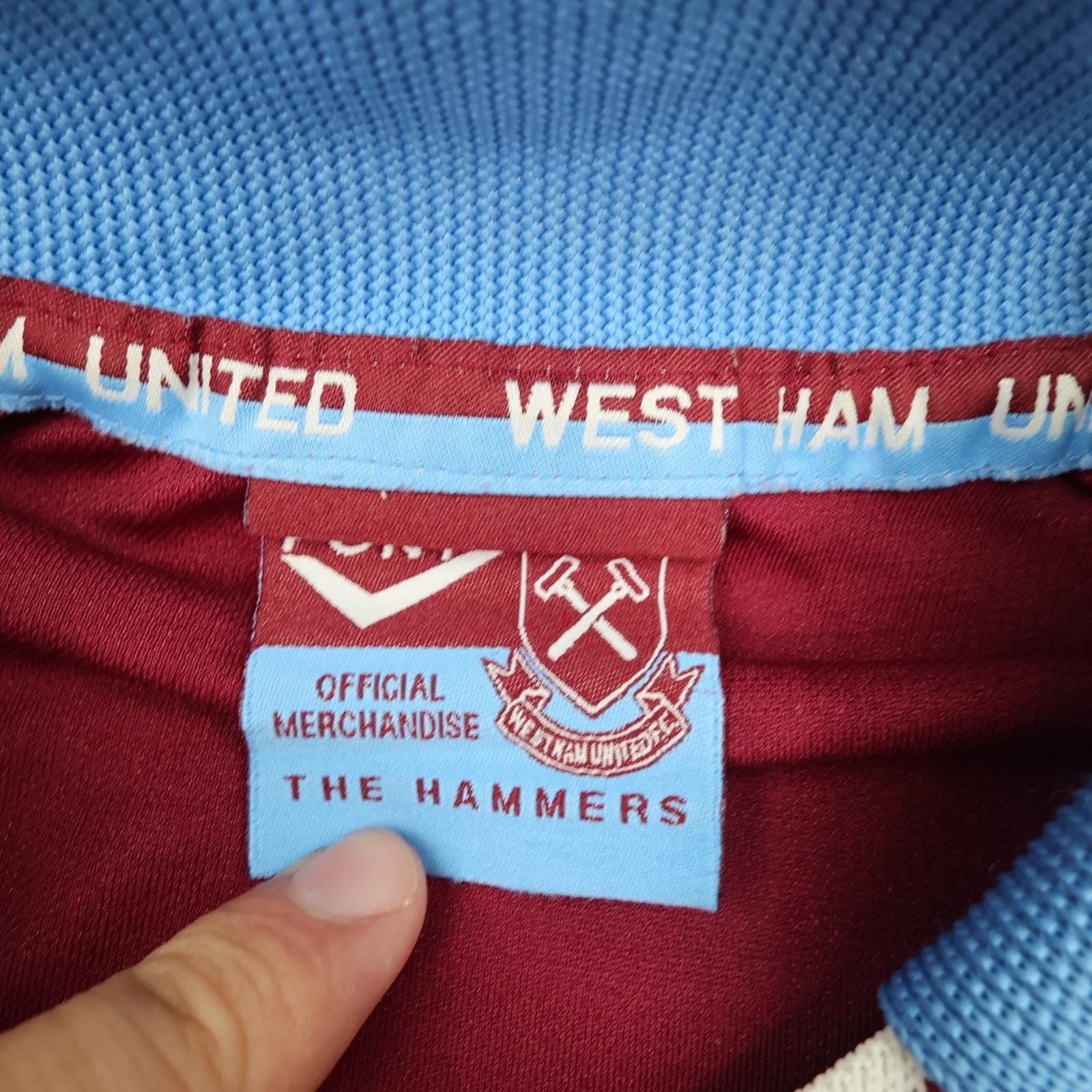 Vintage West Ham United Shirt Mens XL Red Home 1998 1999 Pony Dr Martens Jersey photo 9