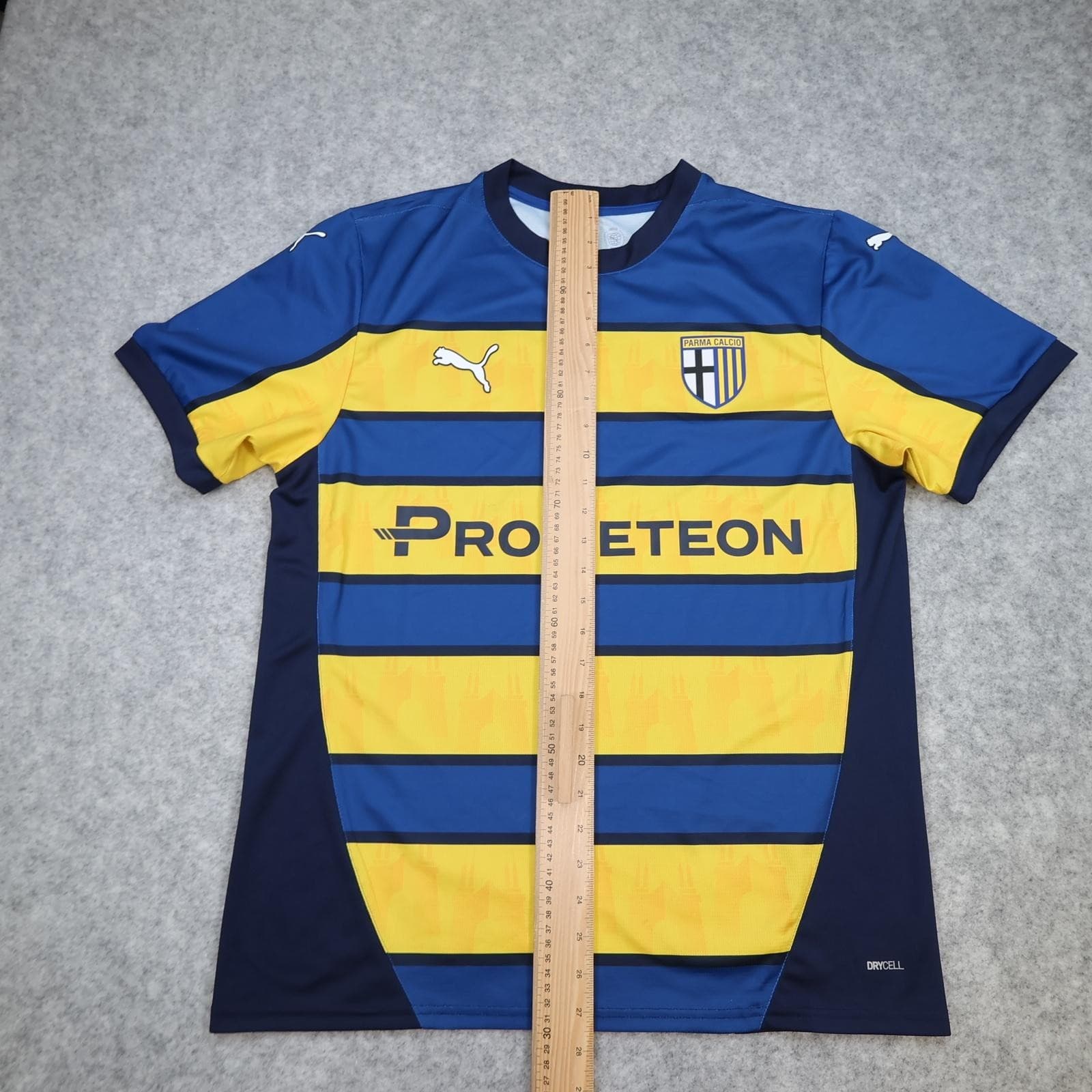 Parma Shirt Mens Large Yellow Blue Away 2024 2025 Puma Prometeon DryCELL Jersey photo 11