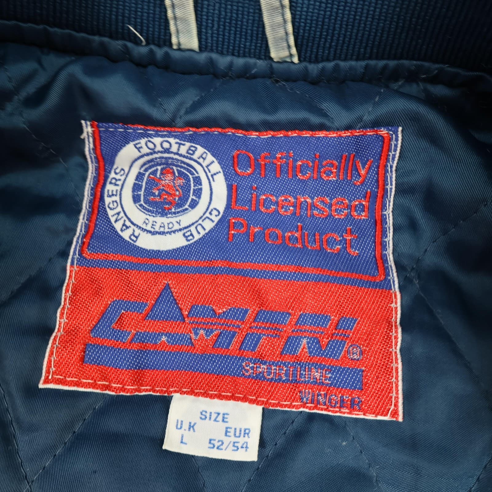 Vintage Glasgow Rangers 1990 1992 Varsity Jacket Campri McEwans Lager 90s photo 9