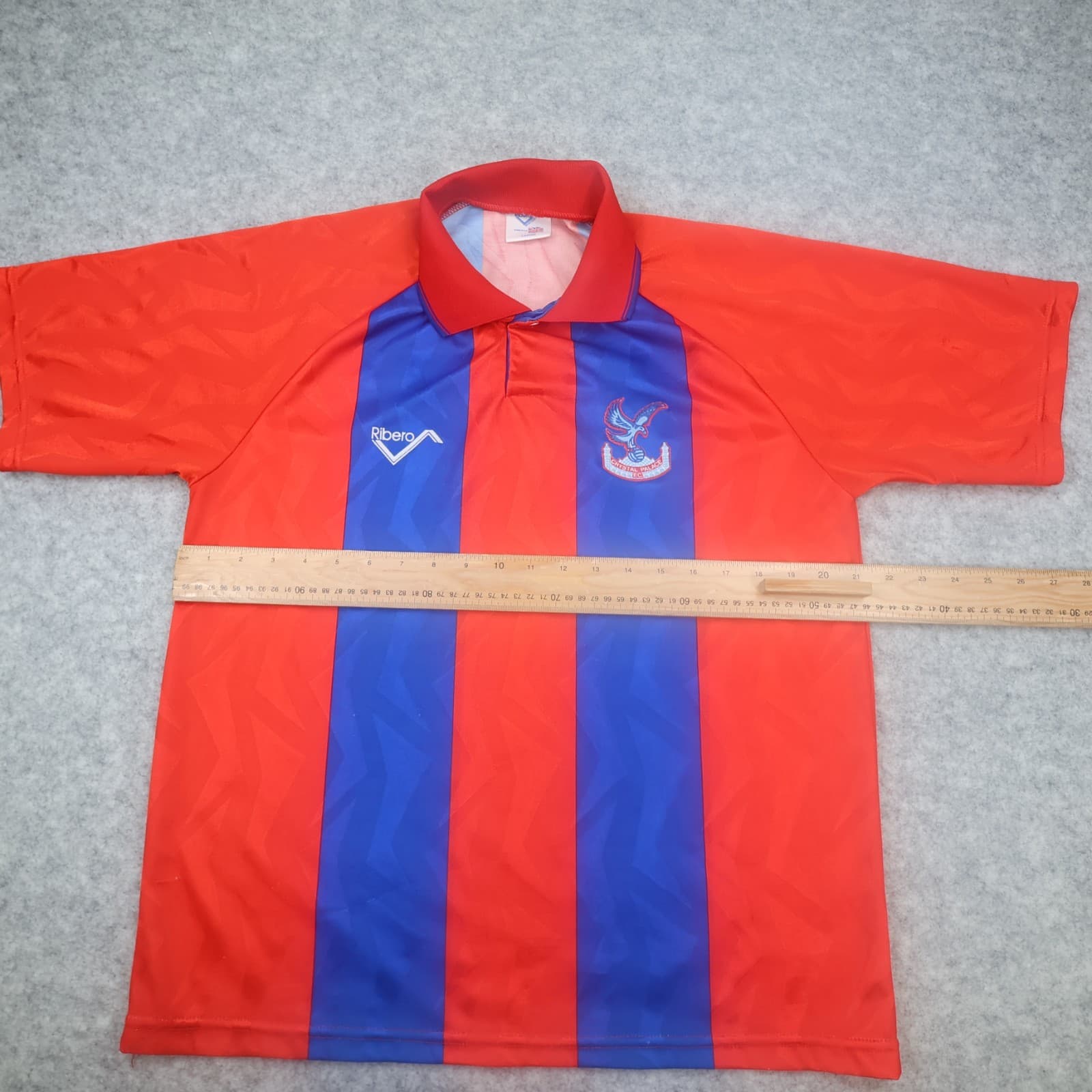 Vintage Crystal Palace Shirt Large Red Blue Home Kit 1993 1994 Ribero Jersey photo 8