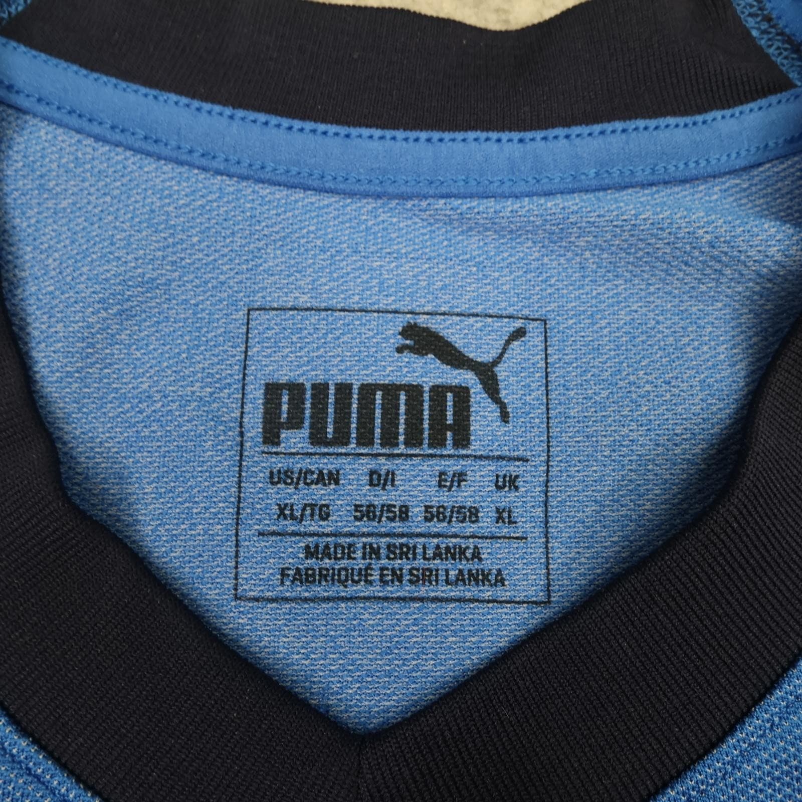 Italy Home Shirt Mens XL Blue 2017 2018 Puma Italia FIGC Badge Jersey Top photo 5