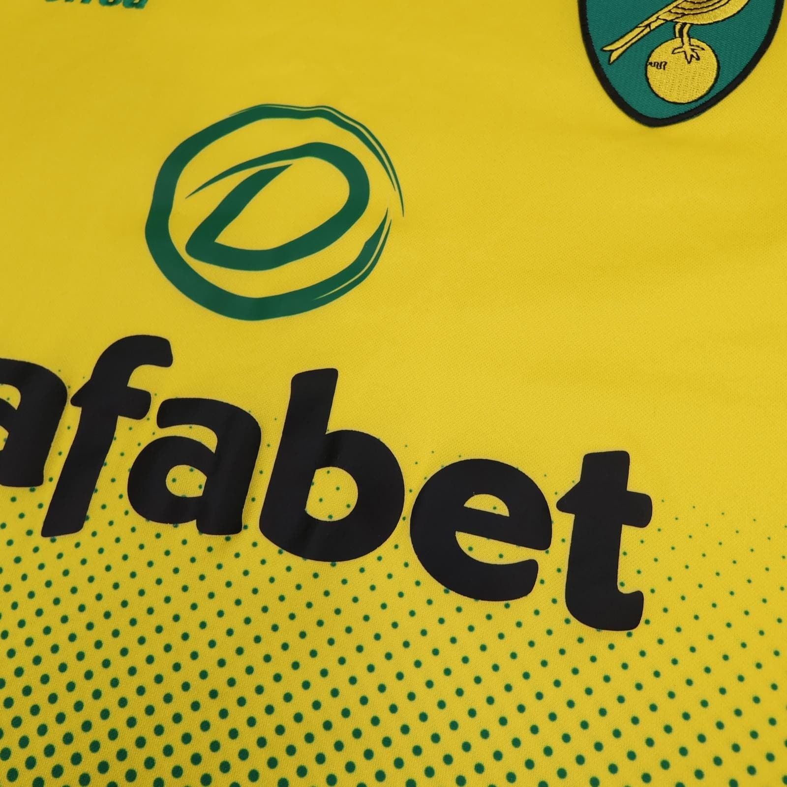 Norwich City Shirt Mens XL Yellow Home 2019 2020 Errea Dafabet Soccer Jersey photo 5