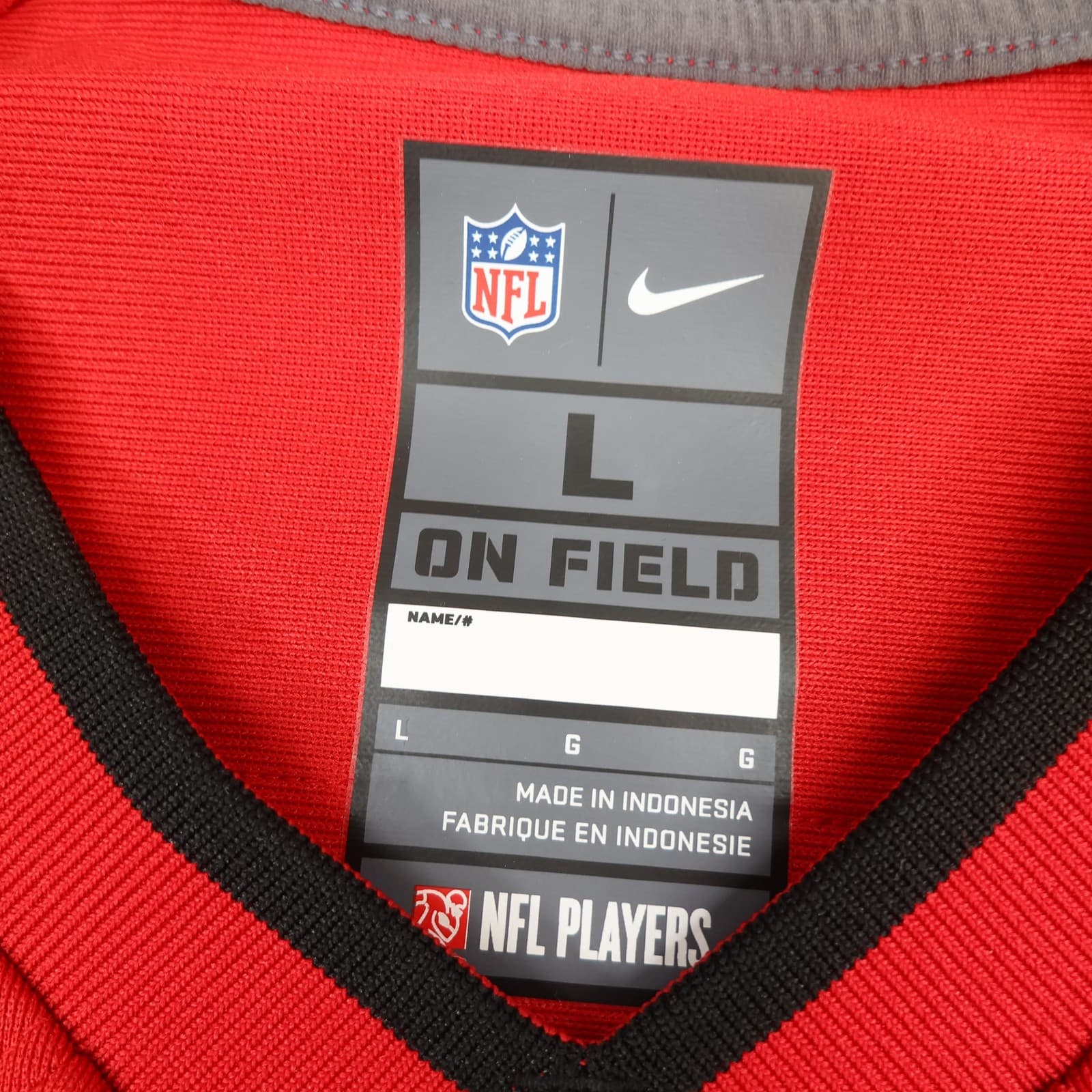 Tampa Bay Buccaneers Football Jersey Mens Large Red NFL Nike Brady 12 On Field photo 5