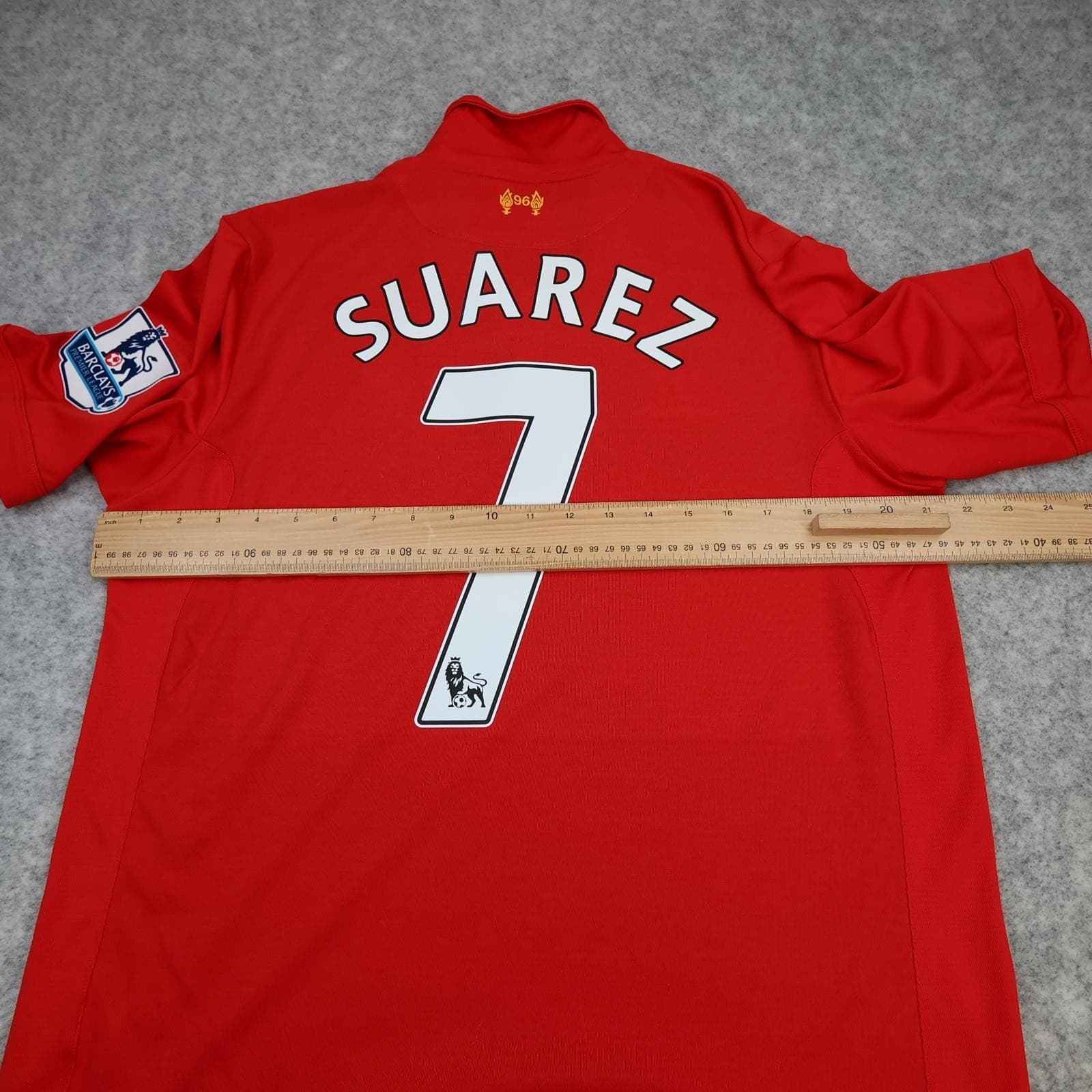 Liverpool Shirt Mens Large Red Home 2012 2013 EPL Warrior Suarez 7 Soccer Jersey photo 10