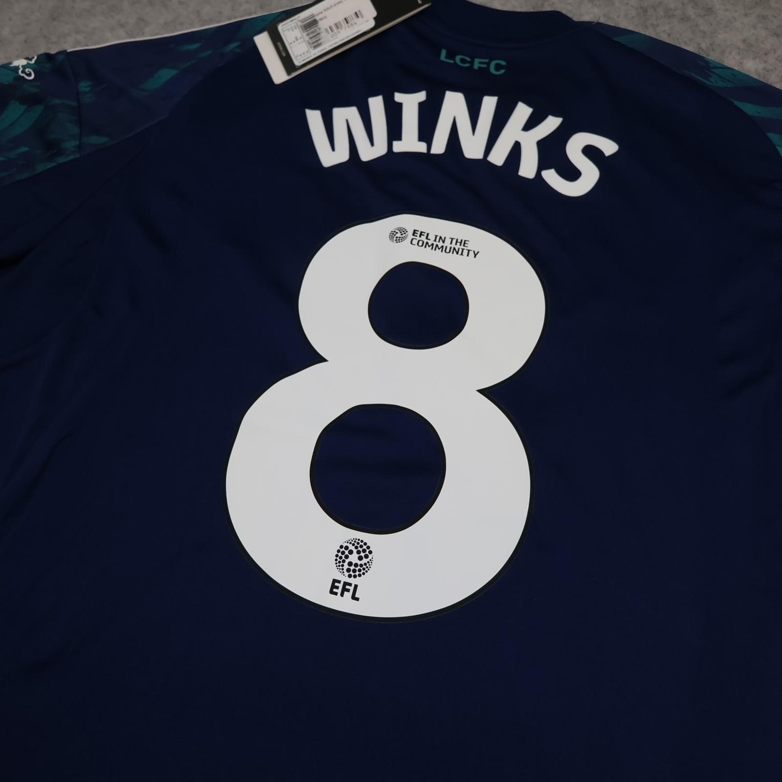 Leicester City Shirt Mens Medium Blue Away 2025 Adidas Winks 8 EFL Soccer Jersey photo 11