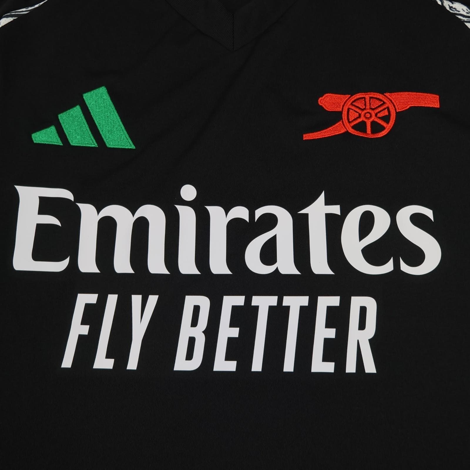 Arsenal Shirt Mens Medium Black Away 2024 2025 Adidas Emirates Soccer Jersey photo 4