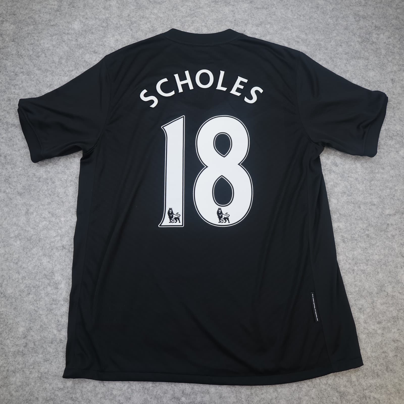 Manchester United Shirt Large Black Away Kit 2009 2010 Nike Jersey Paul Scholes