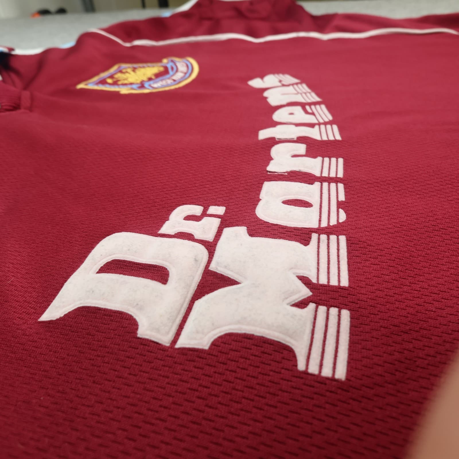 West Ham United Shirt 2XL Burgundy Home Kit 1999 2001 Dr Martens Di Canio Jersey photo 8