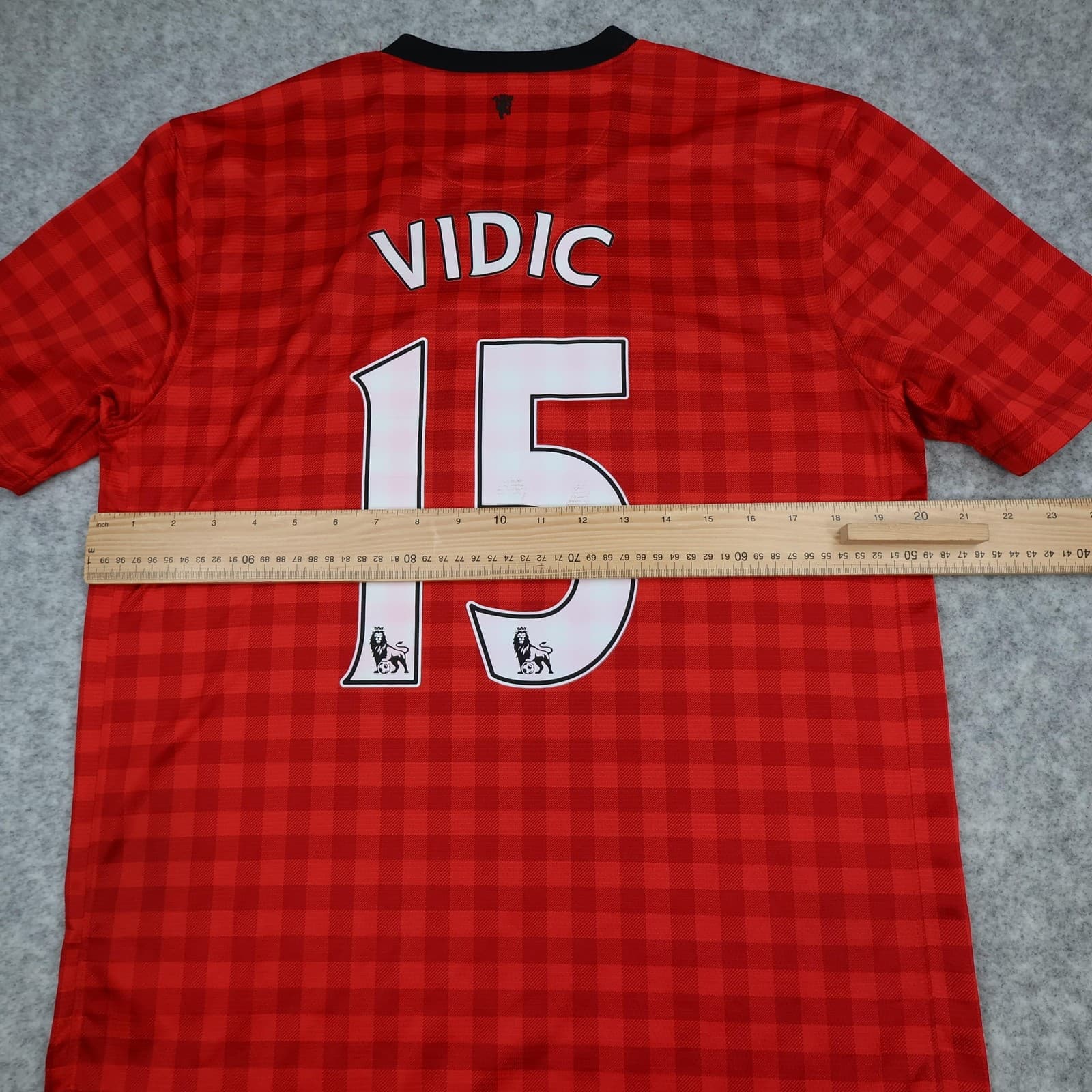 Manchester United Shirt Mens Medium Red Home 2012 2013 Football Nike Vidic 15 photo 13