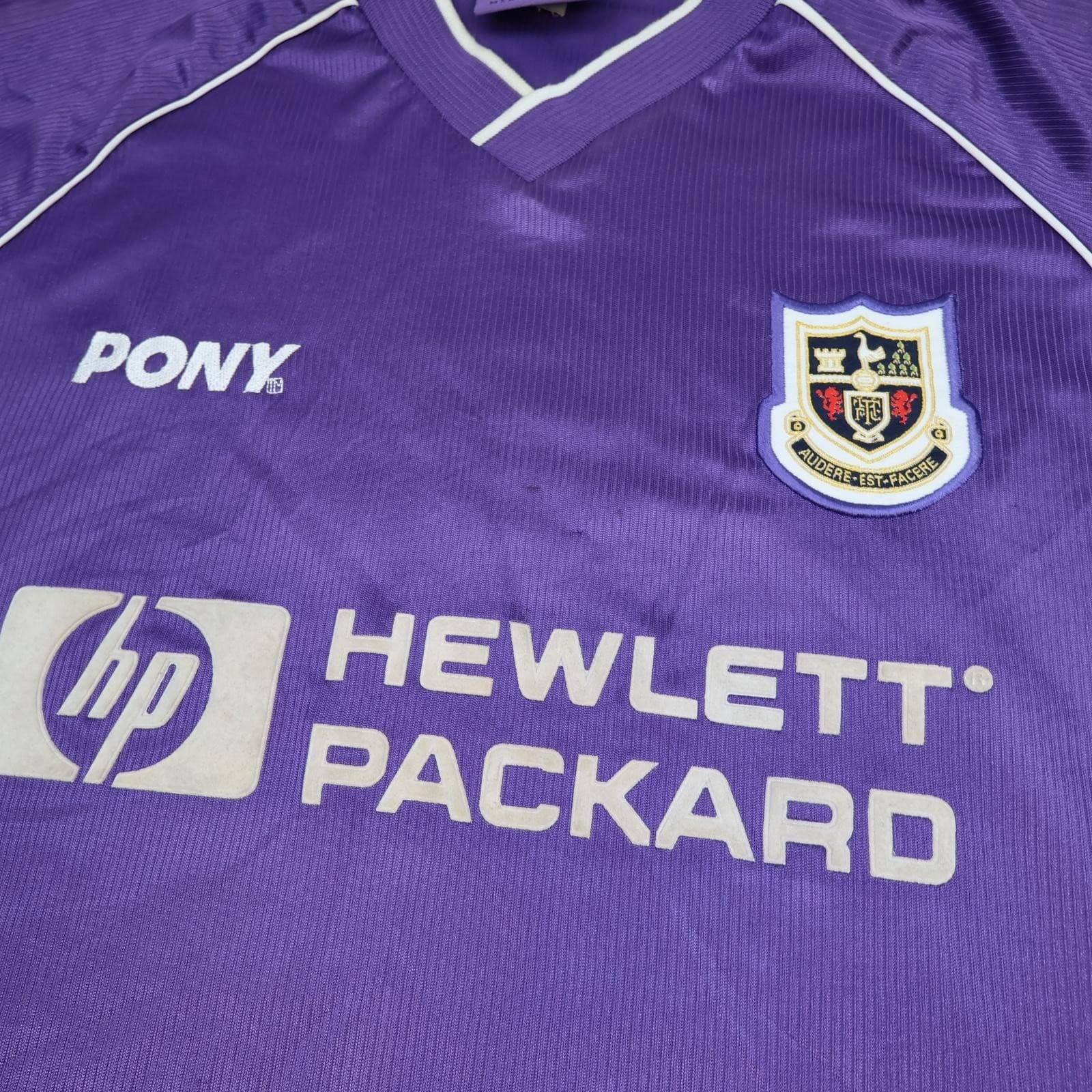 Vintage Tottenham Hotspur Shirt Mens 2XL Purple 1996 1997 Pony Ginola 14 Jersey photo 3
