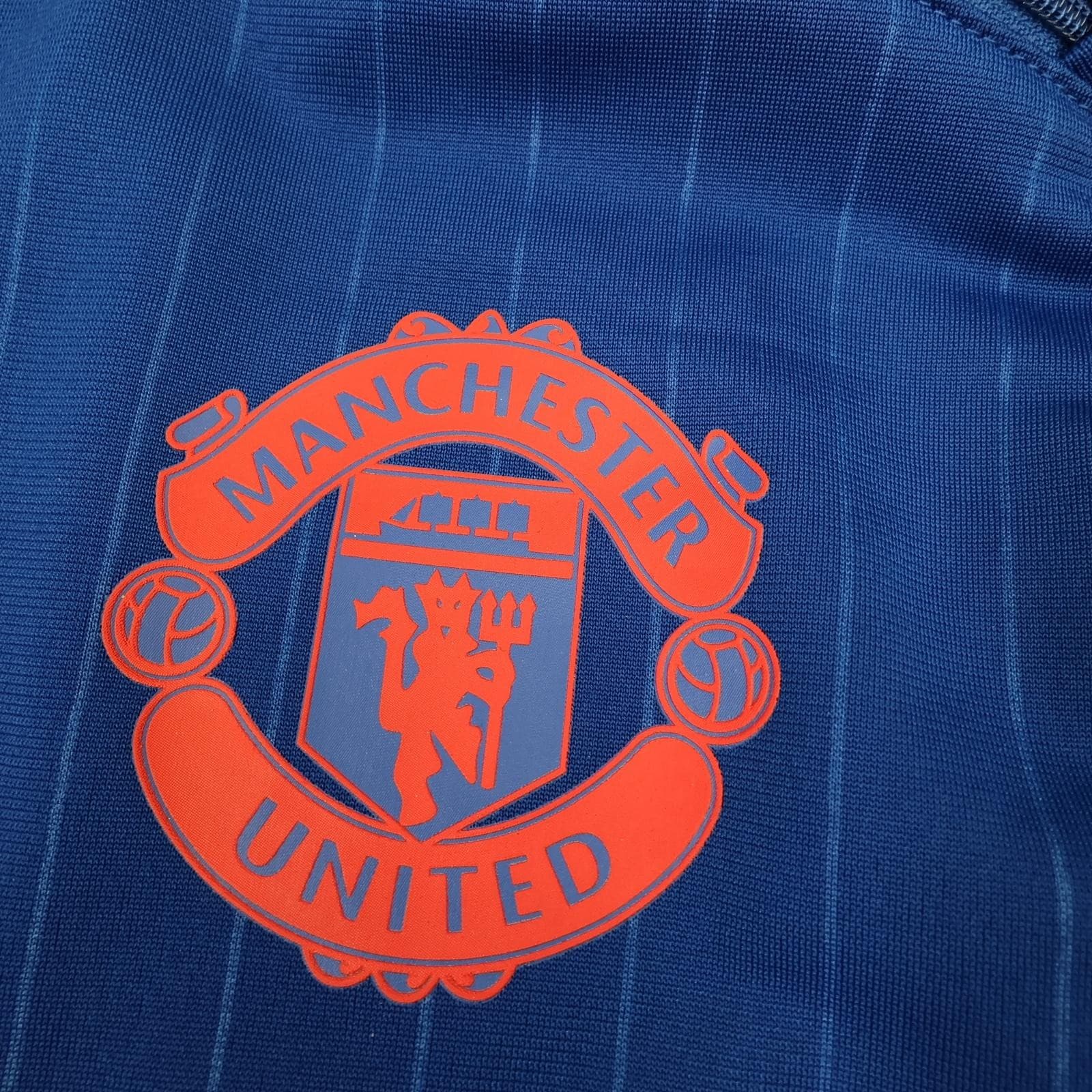 Manchester United Training Drill Top Mens Large Blue 2015 2016 Football Pullover photo 6