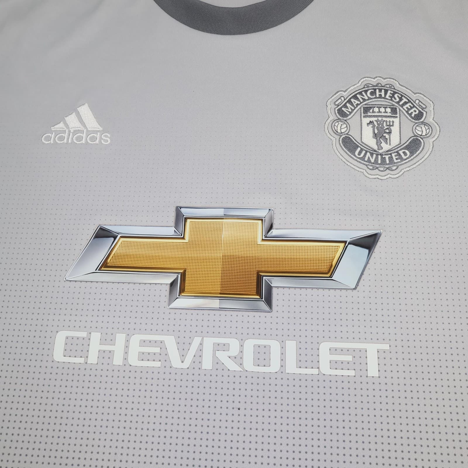 Manchester United Shirt Mens 2XL Grey 3rd Kit 2017 2018 Football Adidas Jersey photo 3