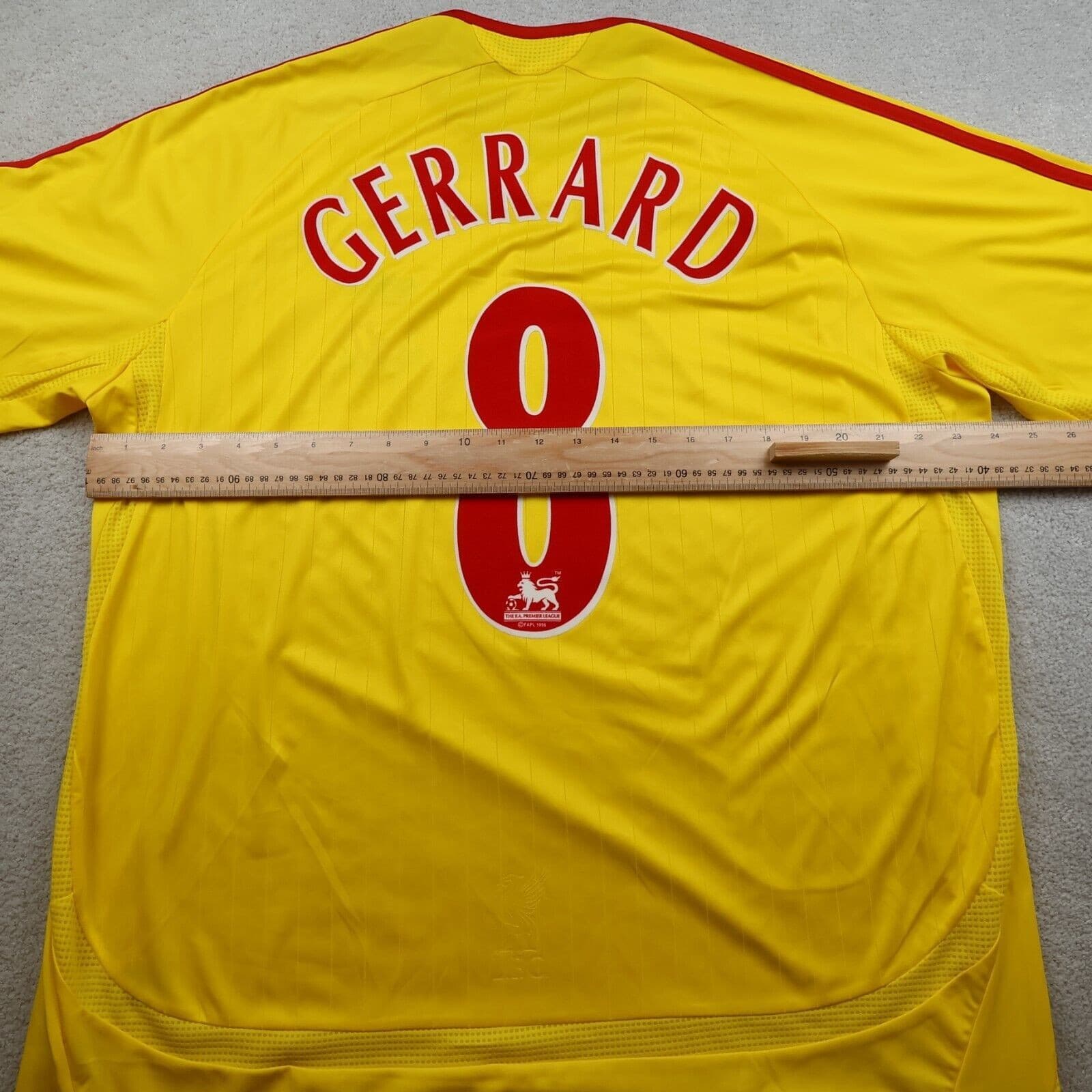 Liverpool Shirt Extra Large Yellow Away Kit 2006 2007 Adidas Jersey Gerrard photo 10