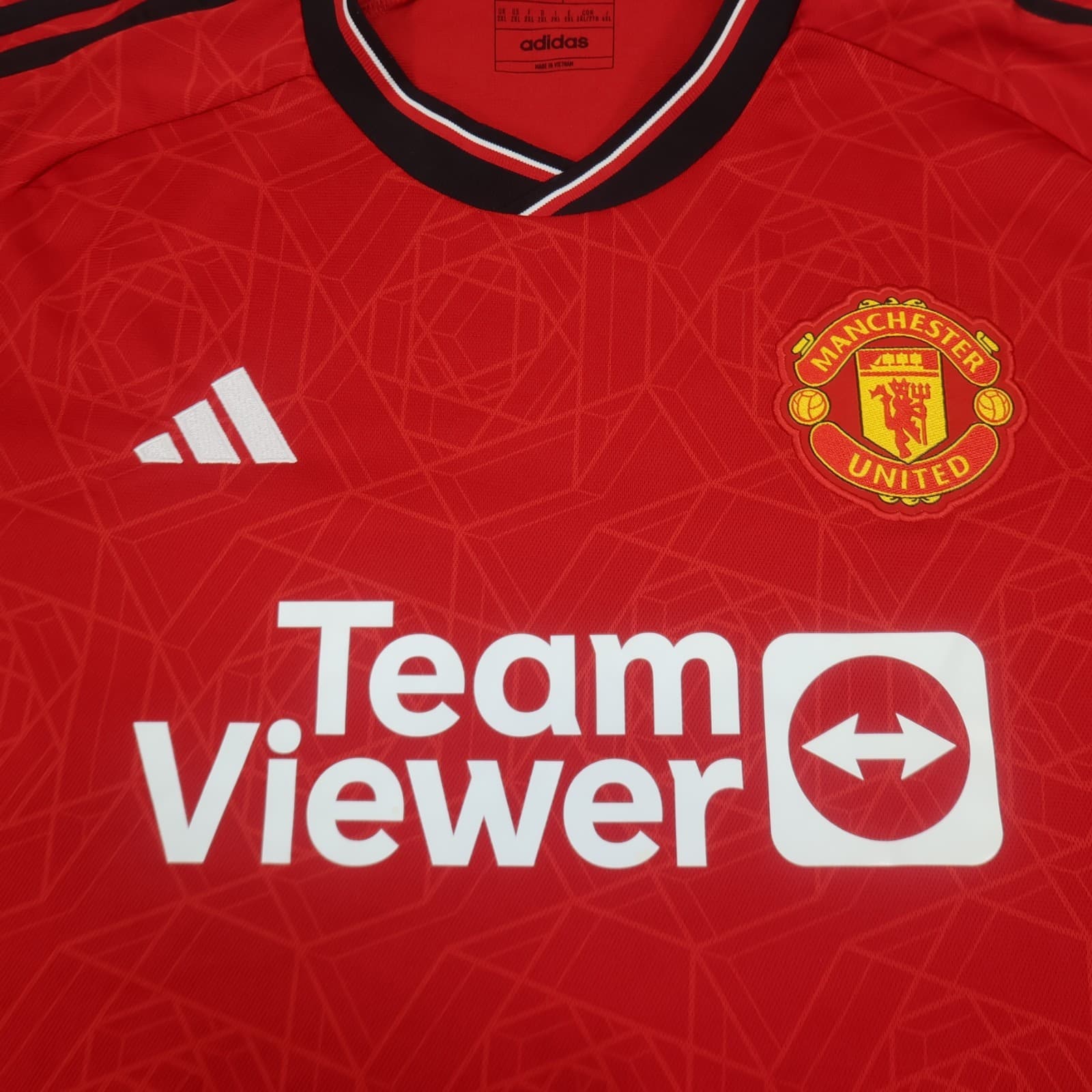 Manchester United Shirt 2XL Red Home Kit 2023 2024 Adidas Jersey Slim Fit XXL photo 3
