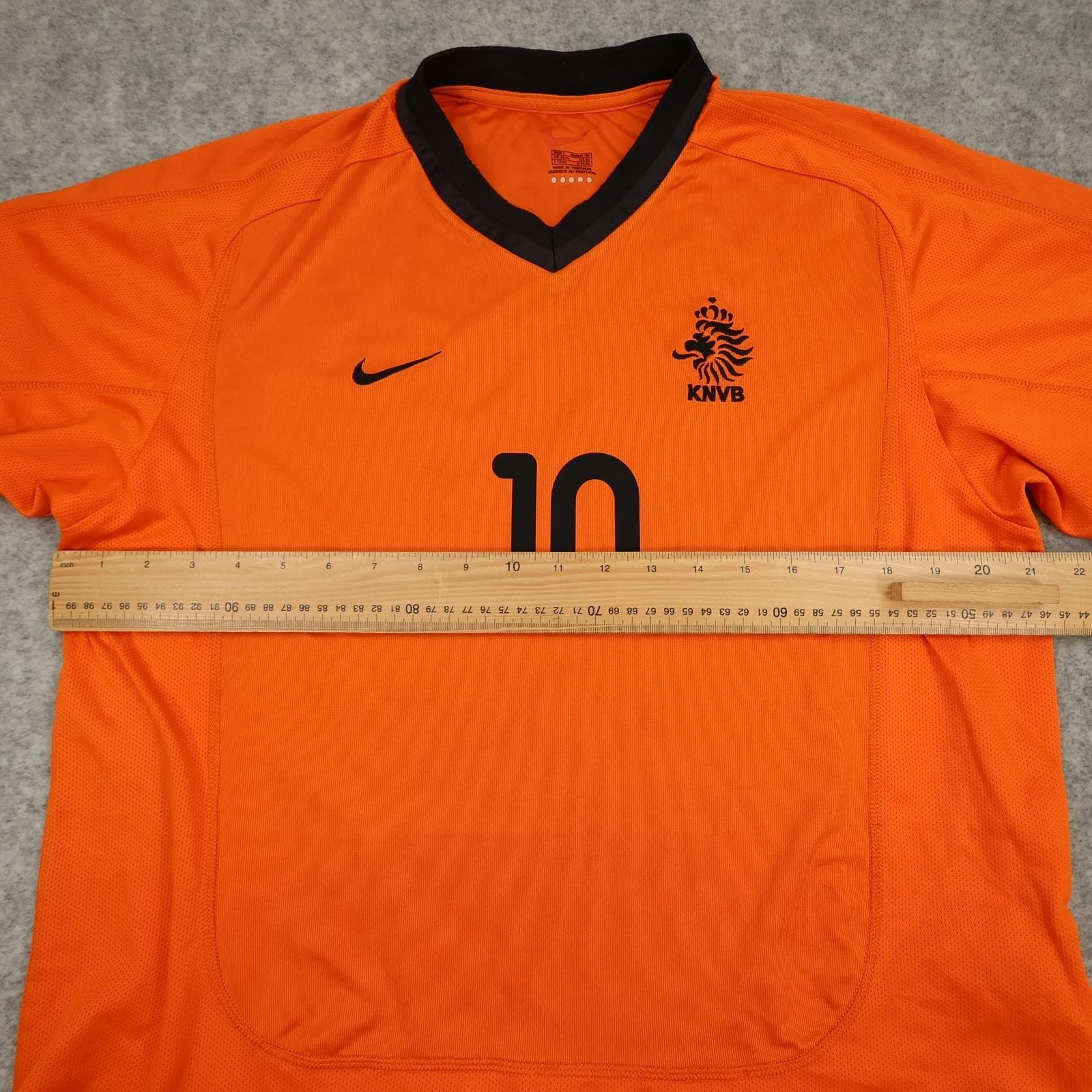 Vintage Netherlands KNVB Home Shirt Mens Large Orange 2000 2002 Nike Bergkamp 10 photo 10