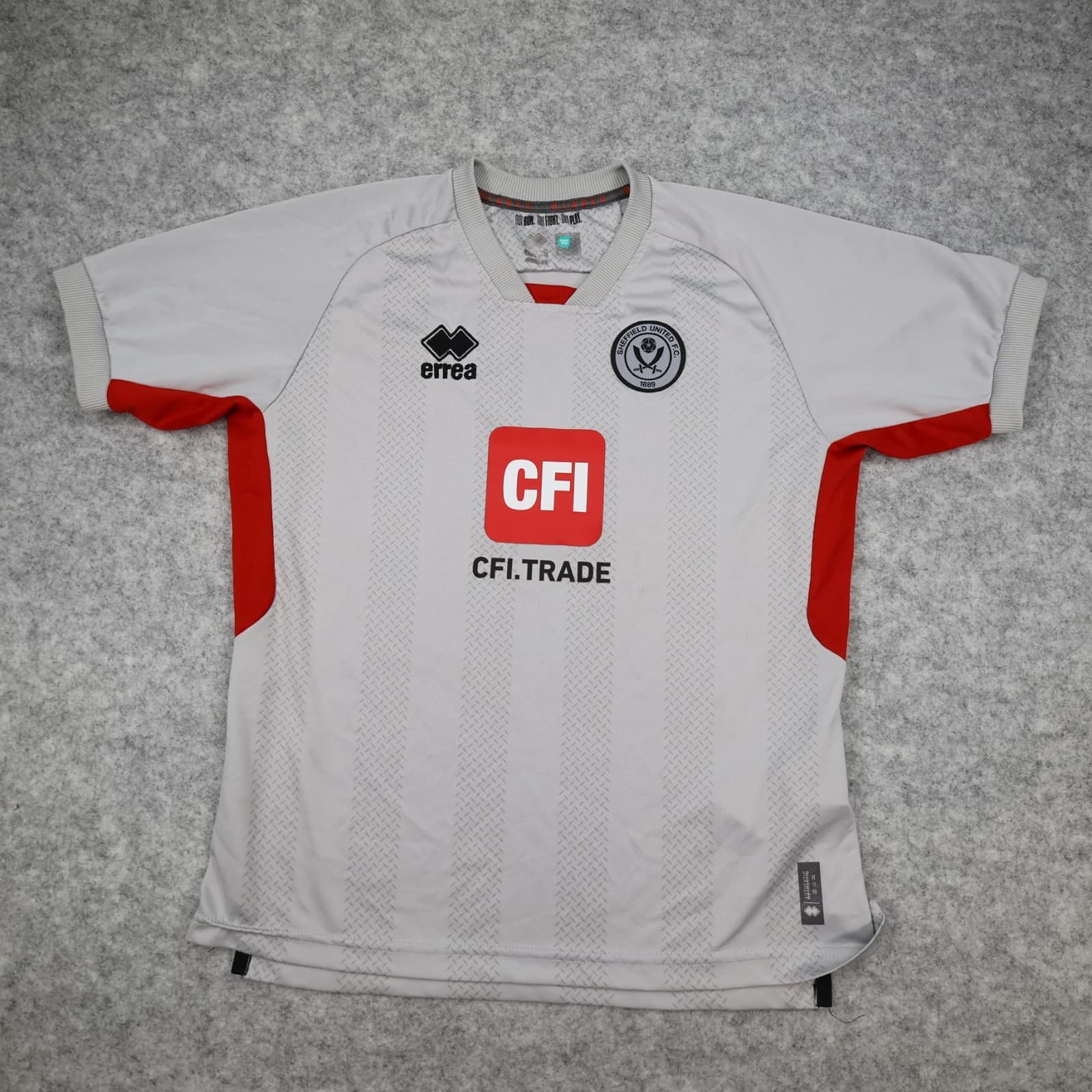 Sheffield United Shirt Extra Small Grey Third Kit 2023 2024 Errea Soccer Jersey