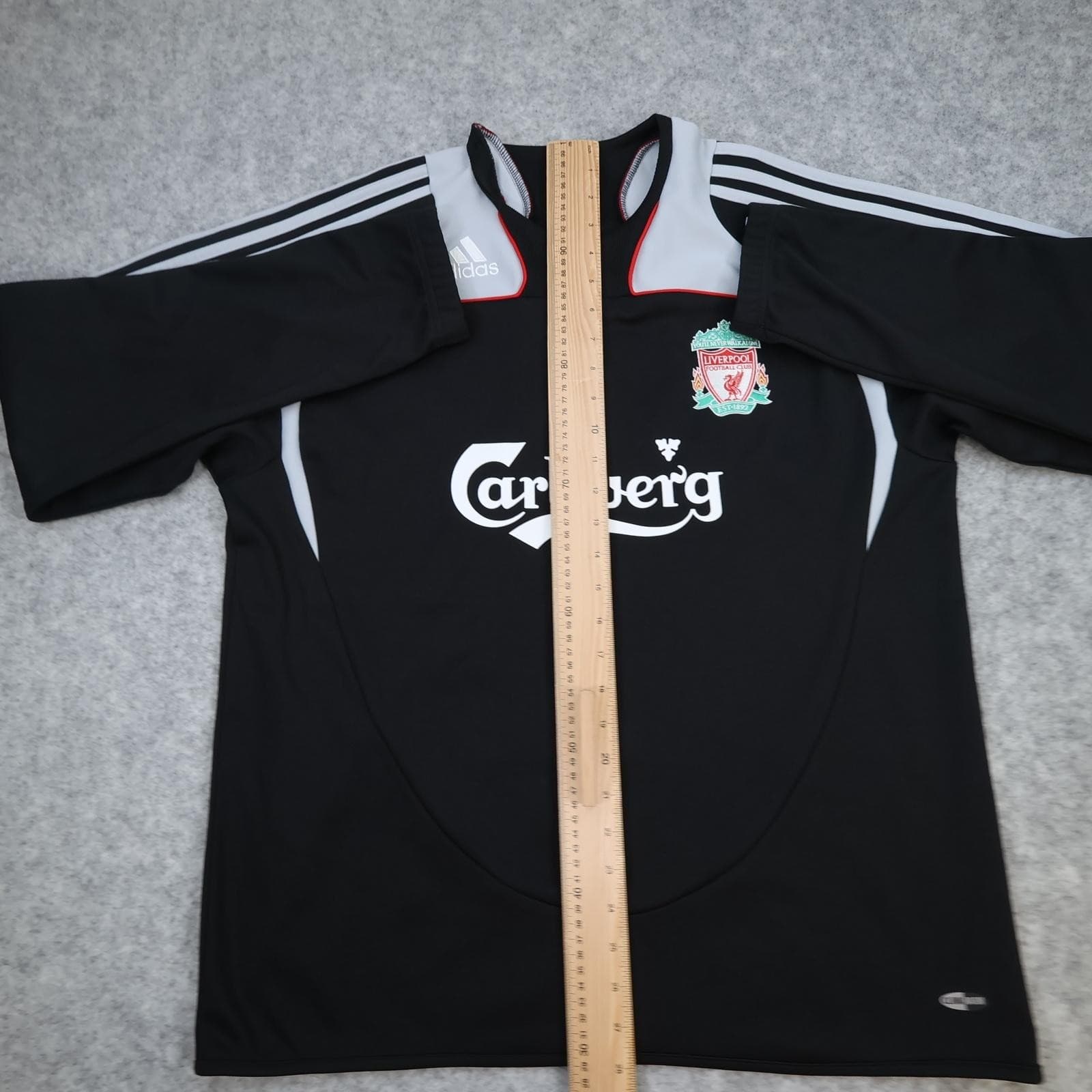 Liverpool Drill Top Mens Large Black Training Adidas Carlsberg 2008 2009 photo 11