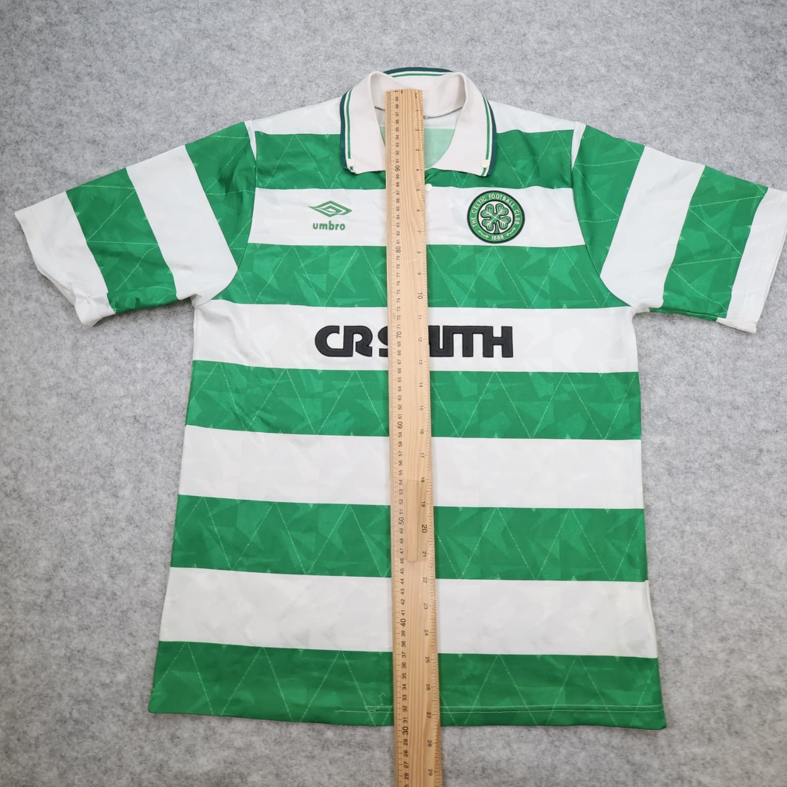 Vintage Celtic Football Shirt Medium Green Home Kit 1989 1991 Umbro Jersey photo 12