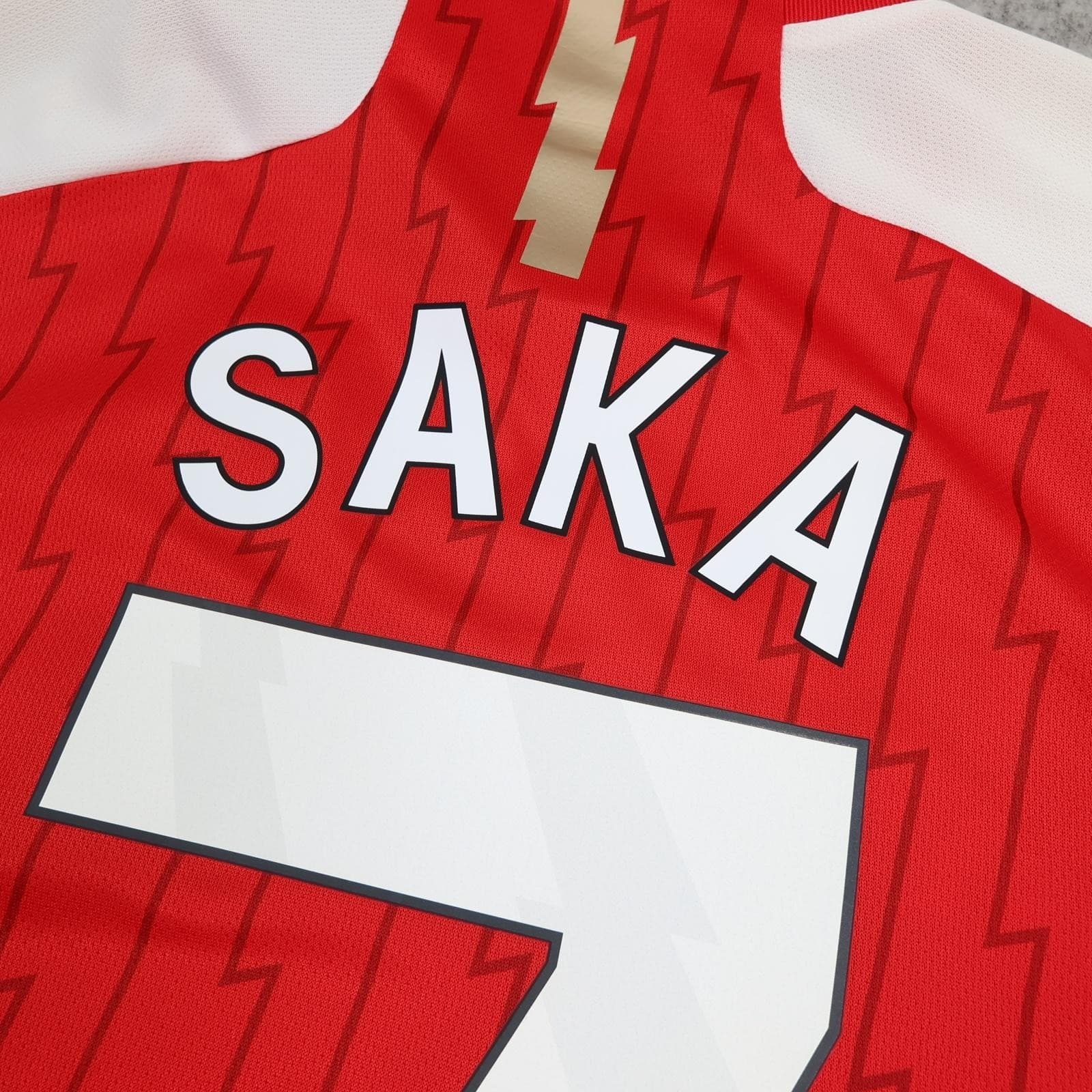 Arsenal Shirt Mens Small Red Home EPL 2023 2024 Adidas Emirates Saka 7 Jersey photo 9