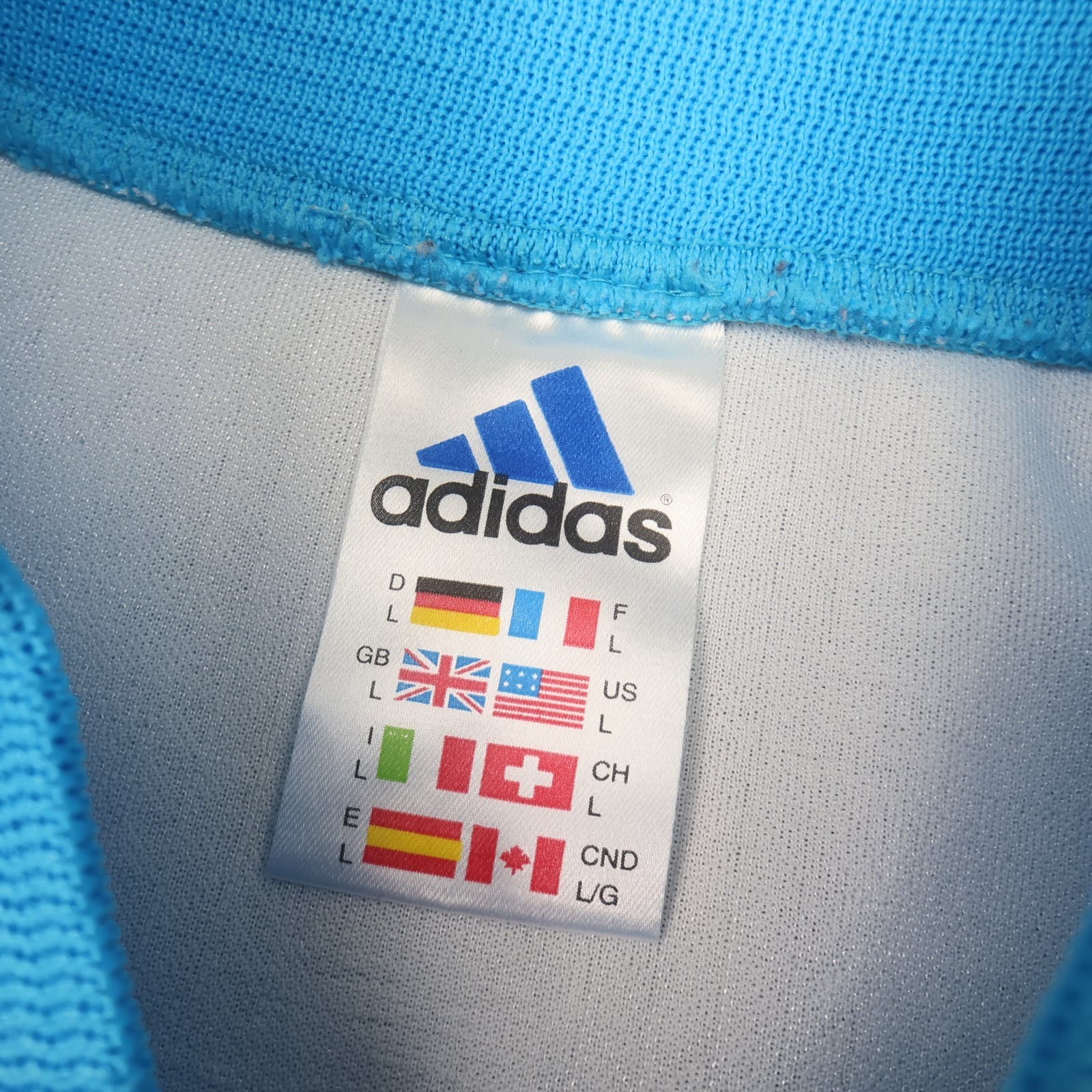 Vintage Marseille Football Shirt Large White Home Kit 1997 1998 Adidas Jersey photo 6