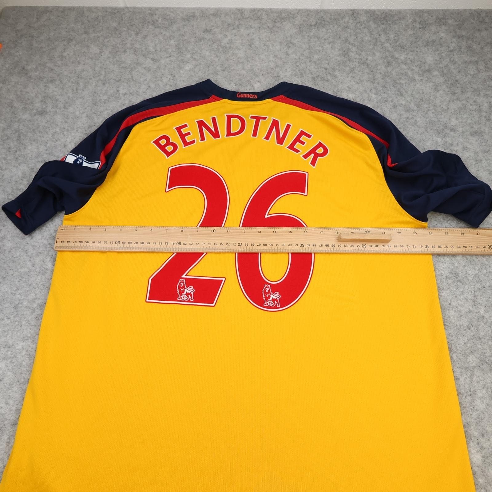 Arsenal Away Shirt Mens XL Yellow Nike 2008 2009 Bendtner Football Soccer Jersey photo 6