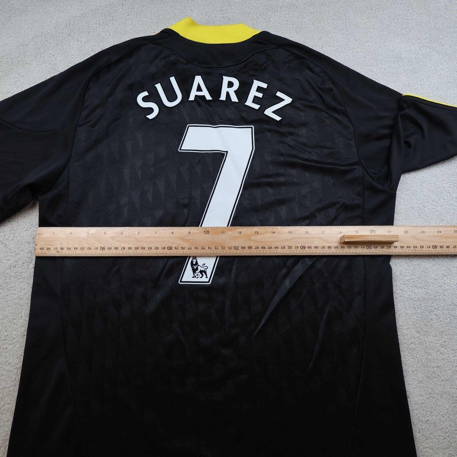 Liverpool Shirt Large Black Away Kit 2010 2011 Adidas Soccer Jersey Luis Suarez photo 8