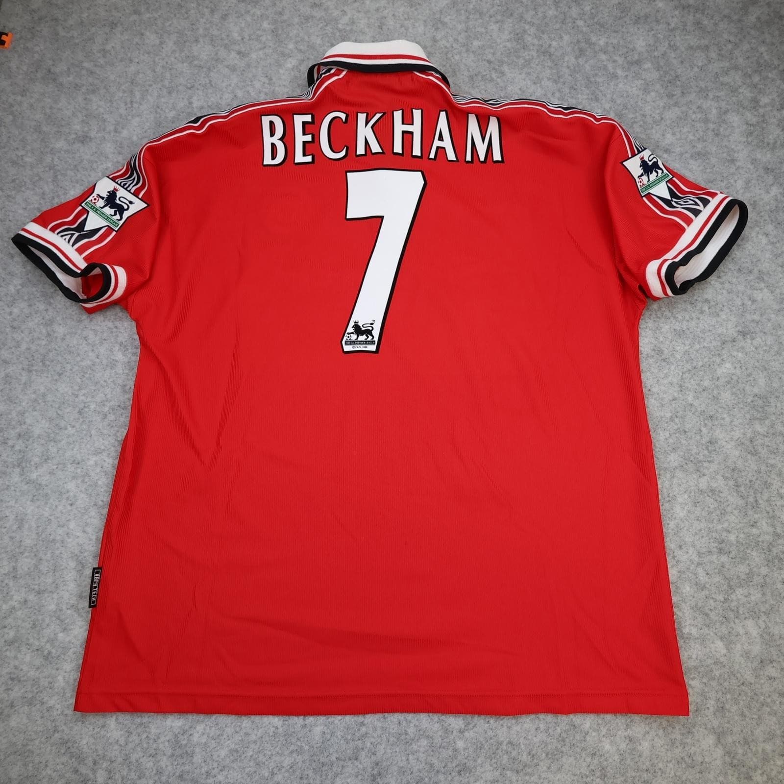 Manchester United Shirt Mens 2XL Home 1998 2000 Umbro Beckham 7 Soccer Jersey