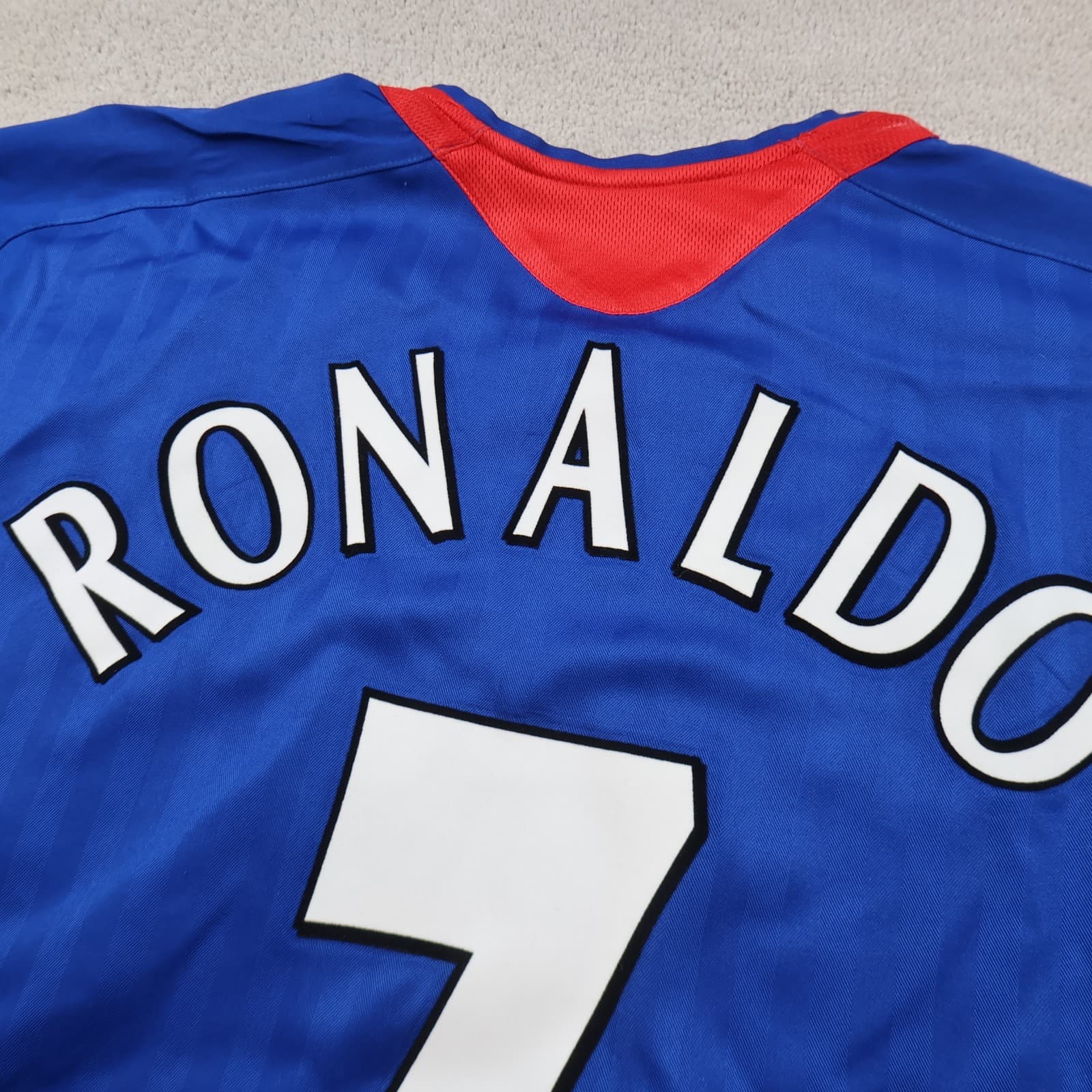 Manchester United Shirt Extra Large Blue Away Kit 2005 2006 Jersey Ronaldo 7 XL photo 10