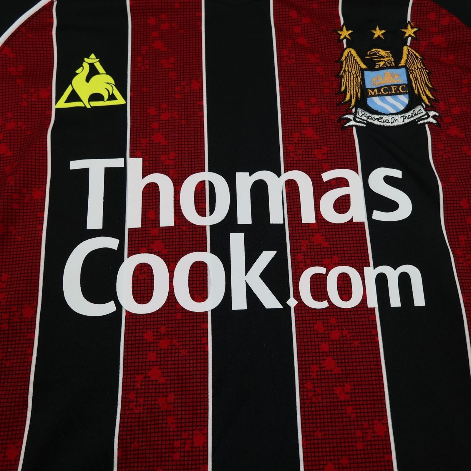 Manchester City Shirt Mens Medium Black Away 2008 2009 Football Le Coq Sportif photo 6