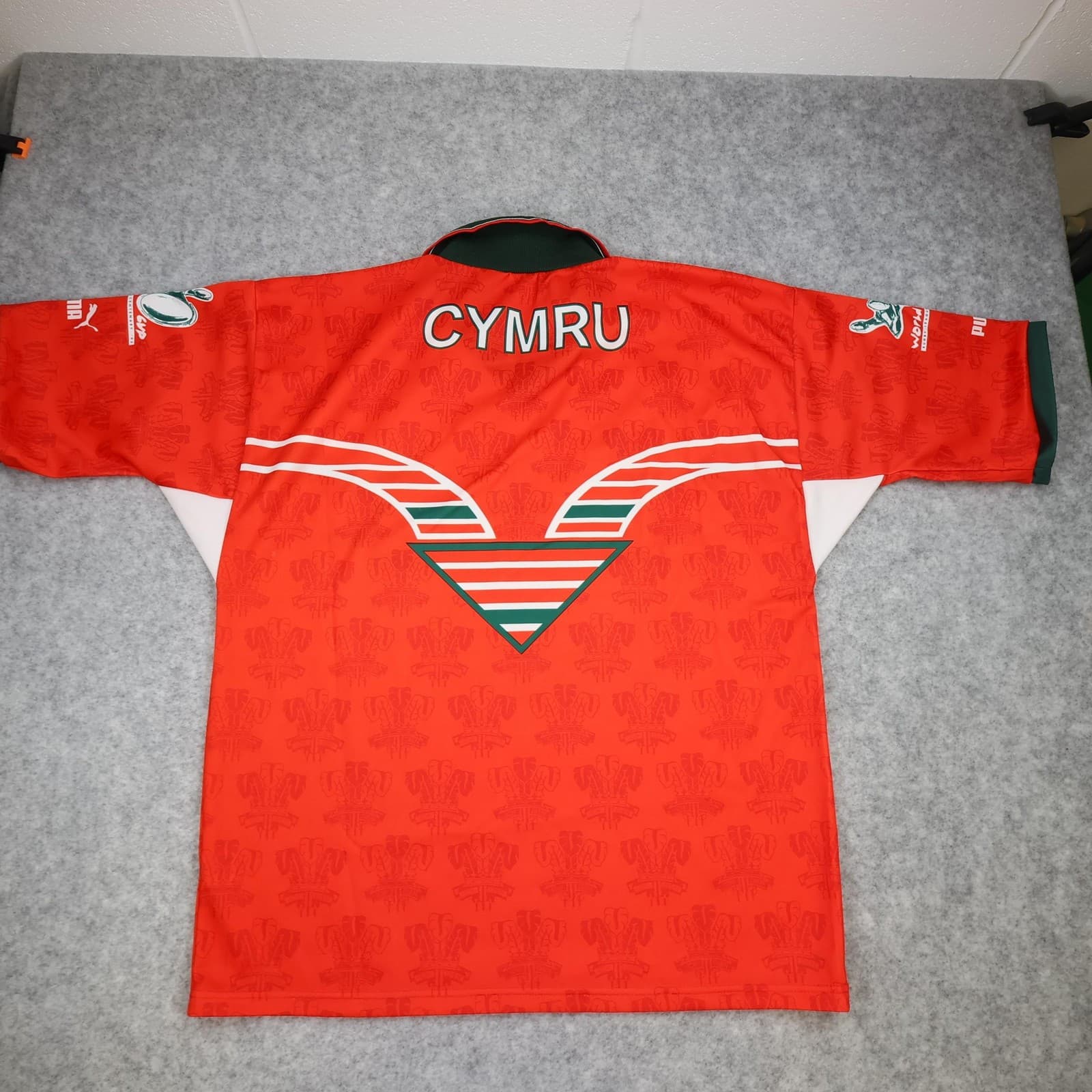 Vintage Wales Rugby League Shirt Mens XL Red Puma 1995 John Smith's Jersey photo 2