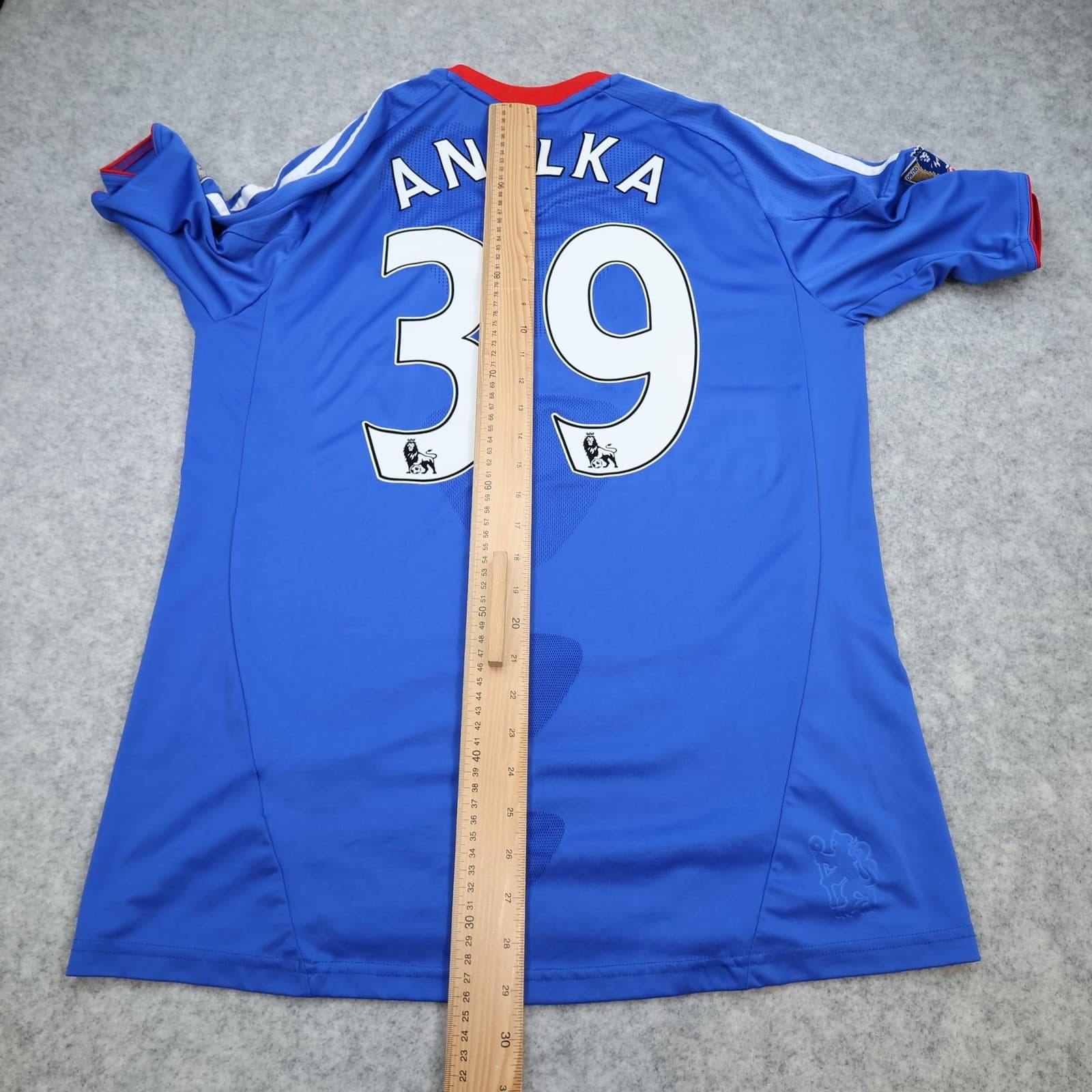 Chelsea Shirt Mens Large Blue Home 2010 2011 Adidas Anelka 39 Soccer Jersey photo 13