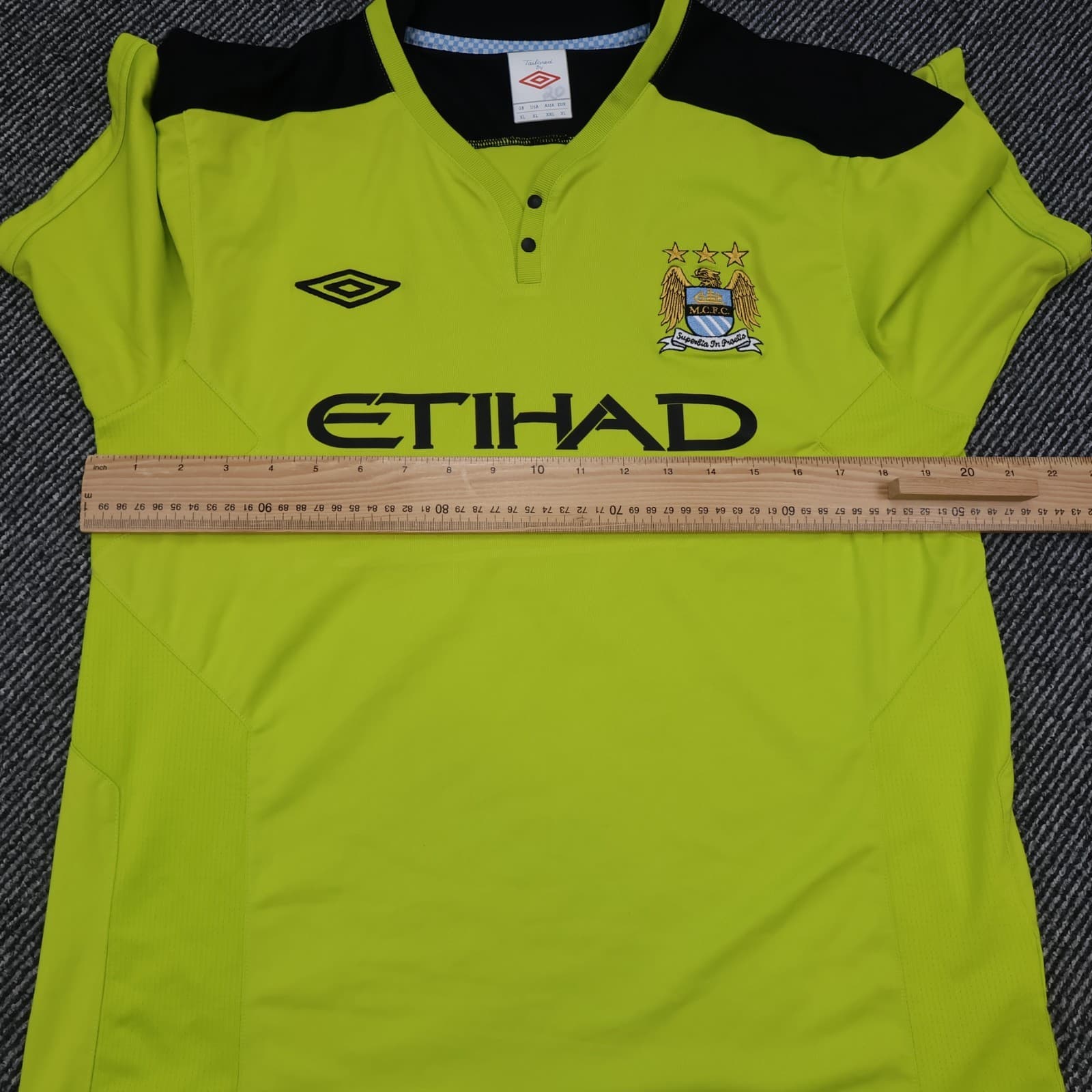 Manchester City Shirt Extra Large 2011 2012 Umbro Football Training Player Issue photo 8