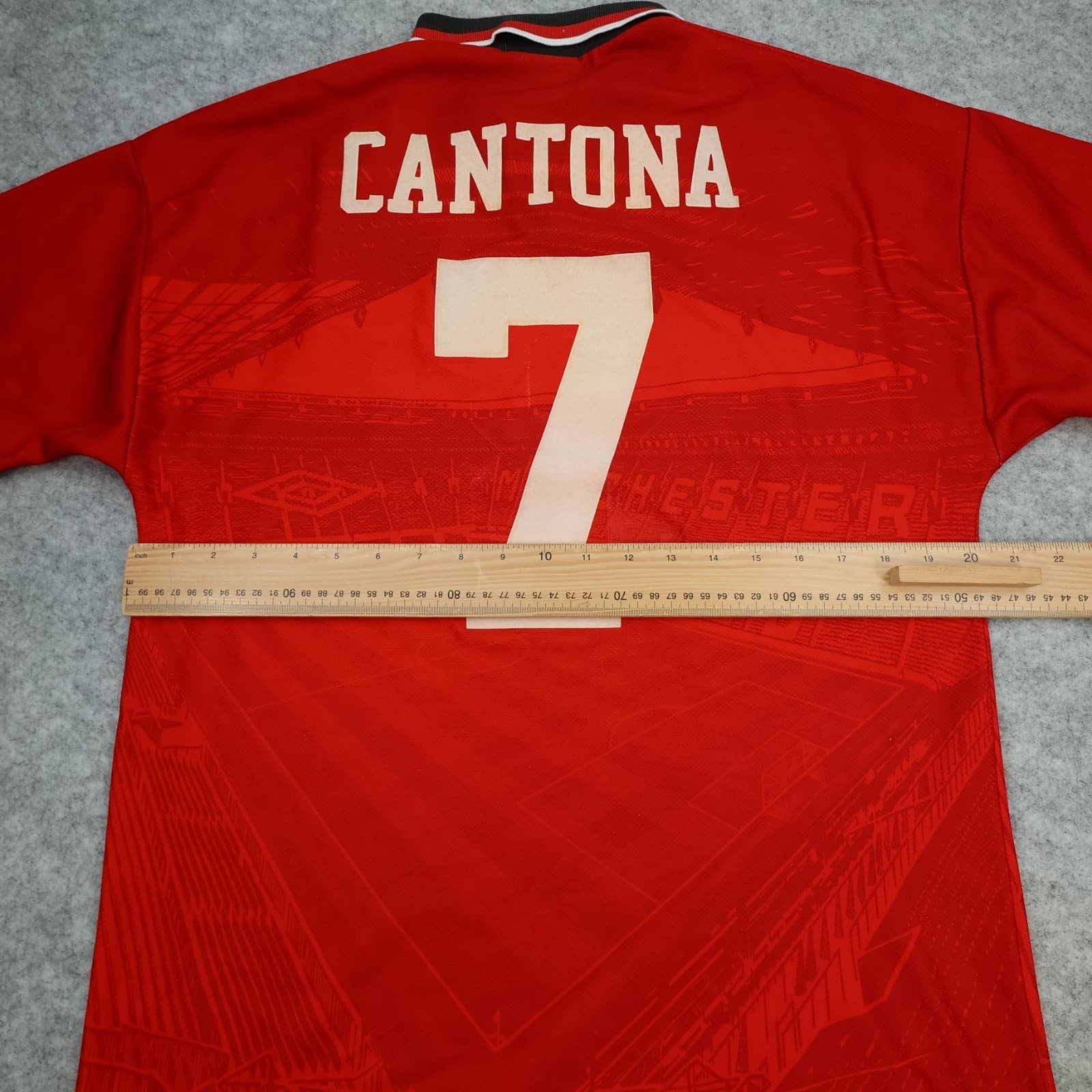 Vintage Manchester United Shirt Medium Red Home 1994 1996 Umbro Soccer Jersey photo 11