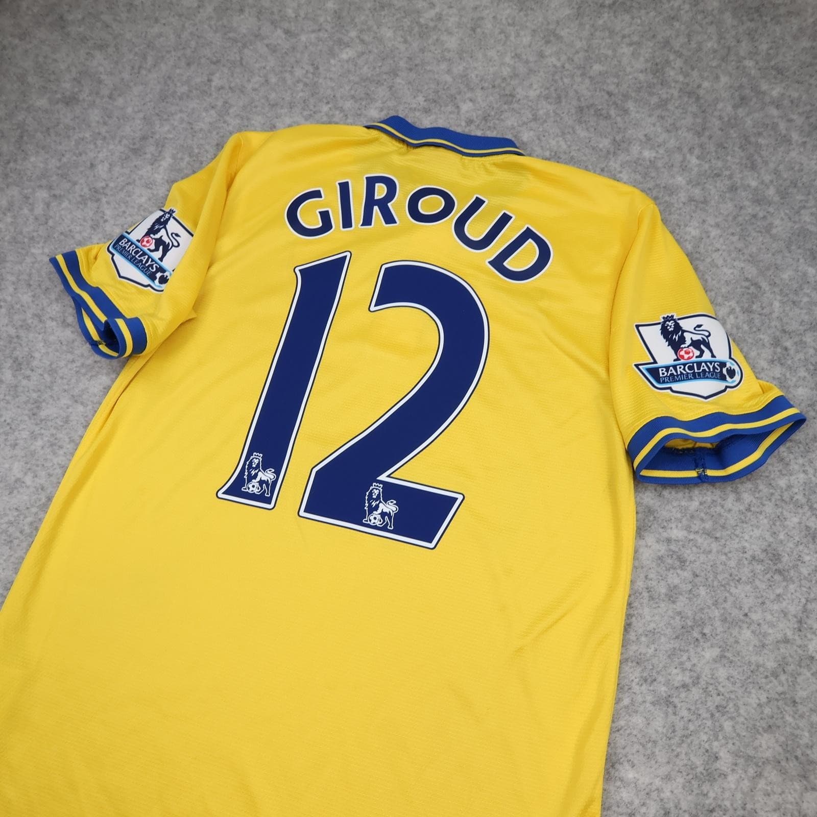 Arsenal Away Shirt Mens Small Yellow 2013 2014 EPL Nike Soccer Jersey Giroud 12 photo 14