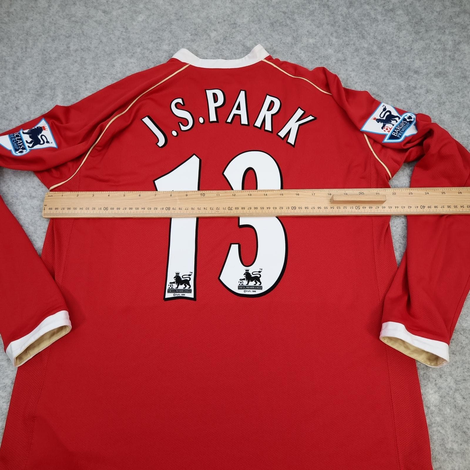 Manchester United Shirt Mens Large Red Home 2006 2007 Football Nike Ji Sung Park photo 11