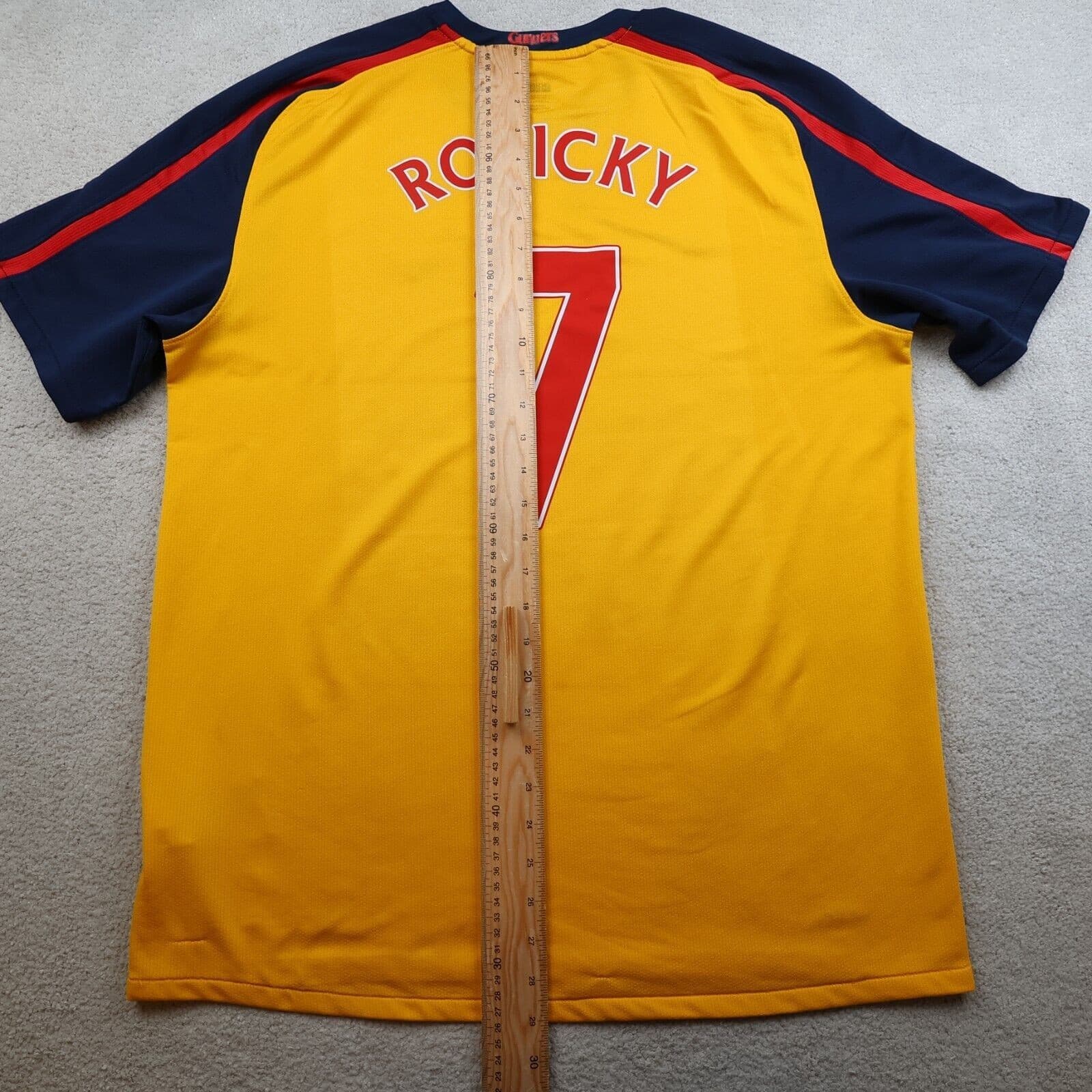 Arsenal Shirt Large Yellow Away Kit 2008 2009 Nike Soccer Jersey Tomas Rosicky 7 photo 12