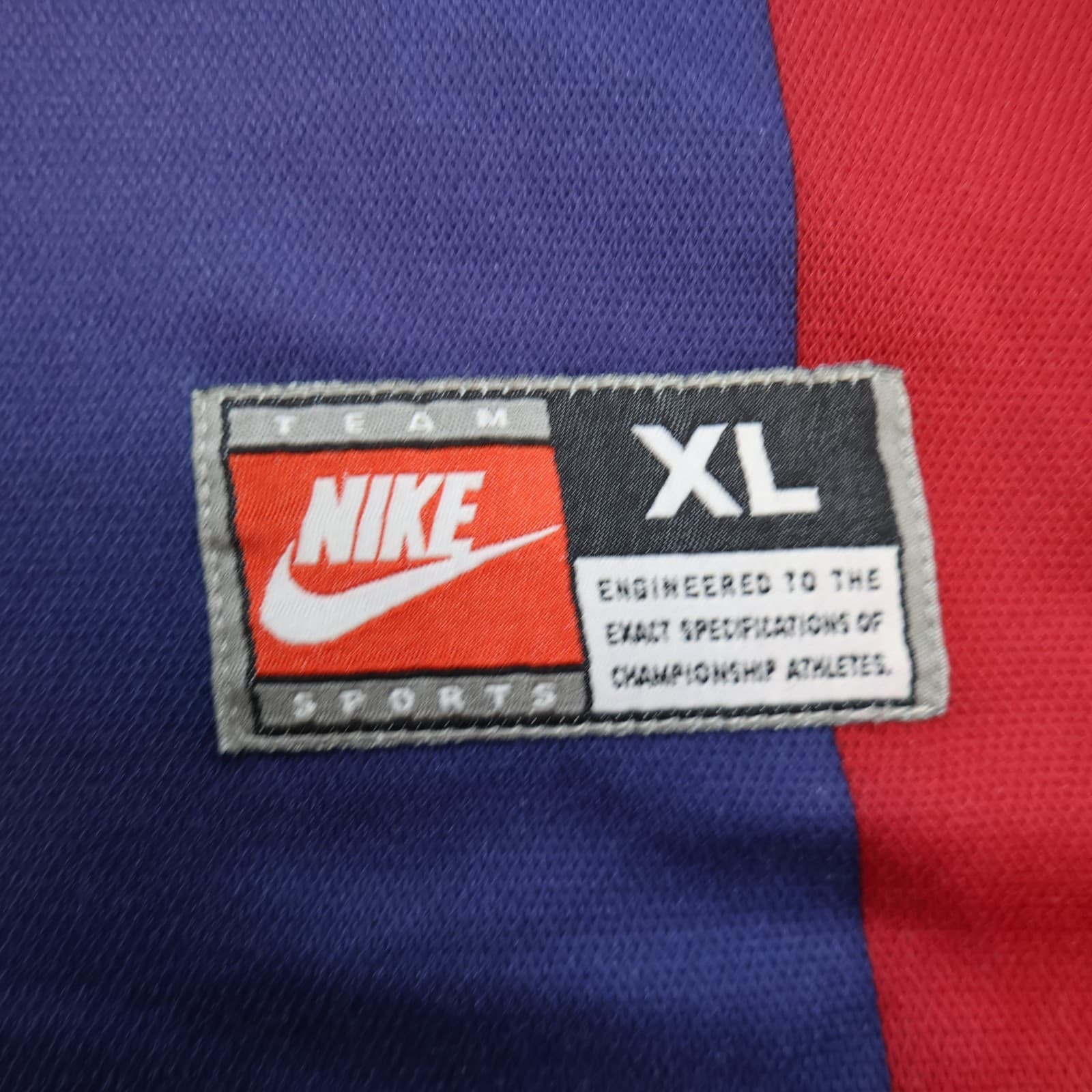 Vintage Barcelona Shirt Extra Large Red Home Kit 1998 1999 Nike Soccer Jersey XL photo 5