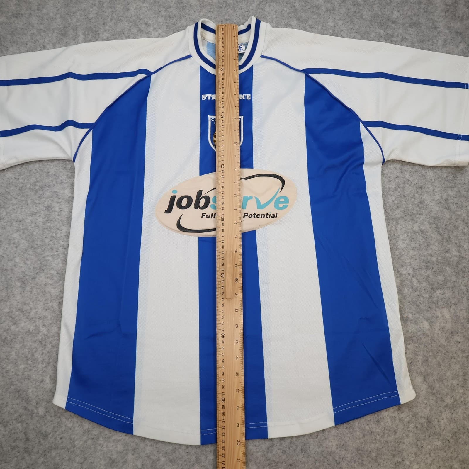 Colchester United Shirt Mens Large Home 2000 2002 Strike Force Jobserve Jersey photo 14