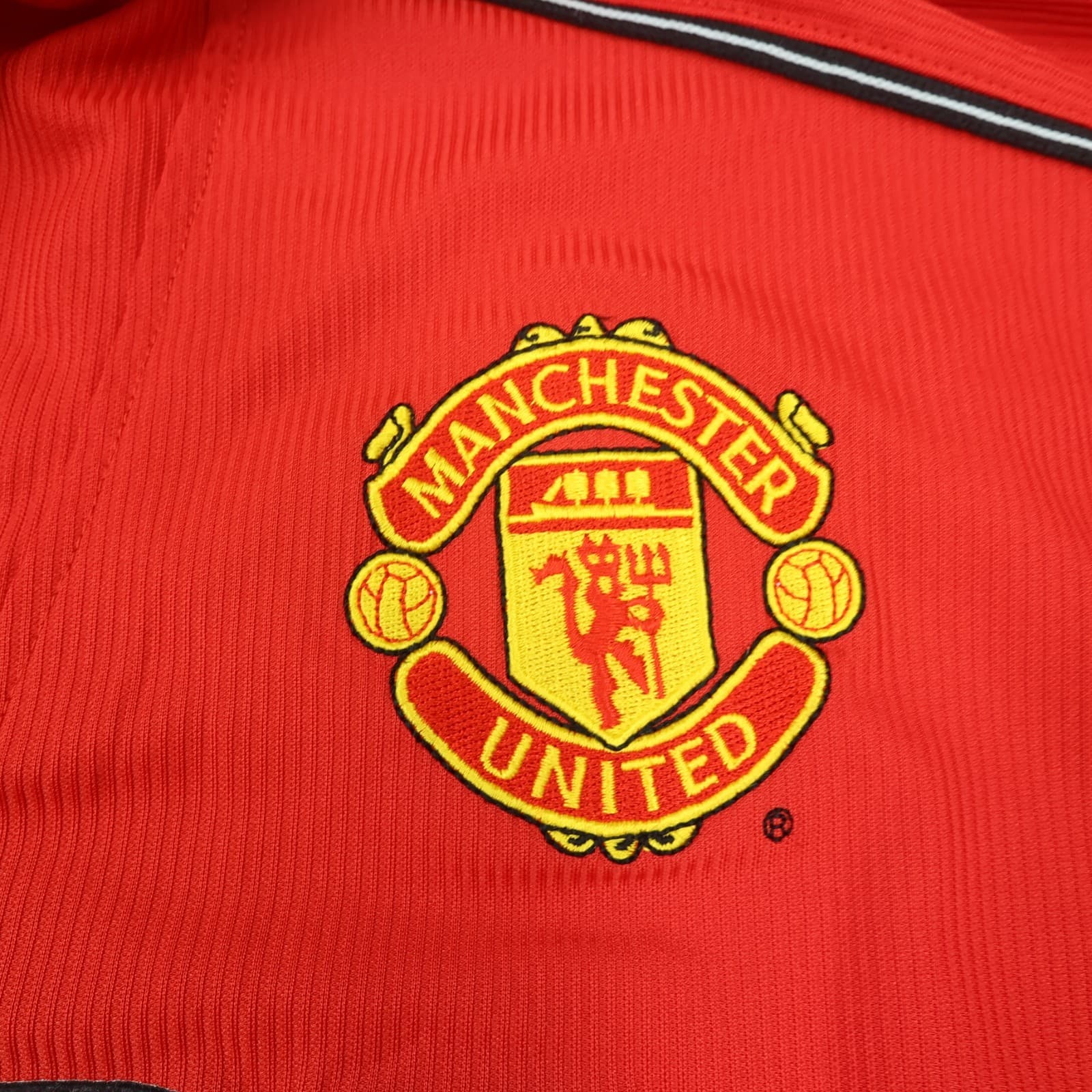 Vinatge Manchester United Shirt Large Red Home 1998 2000 Umbro Jersey Football photo 4