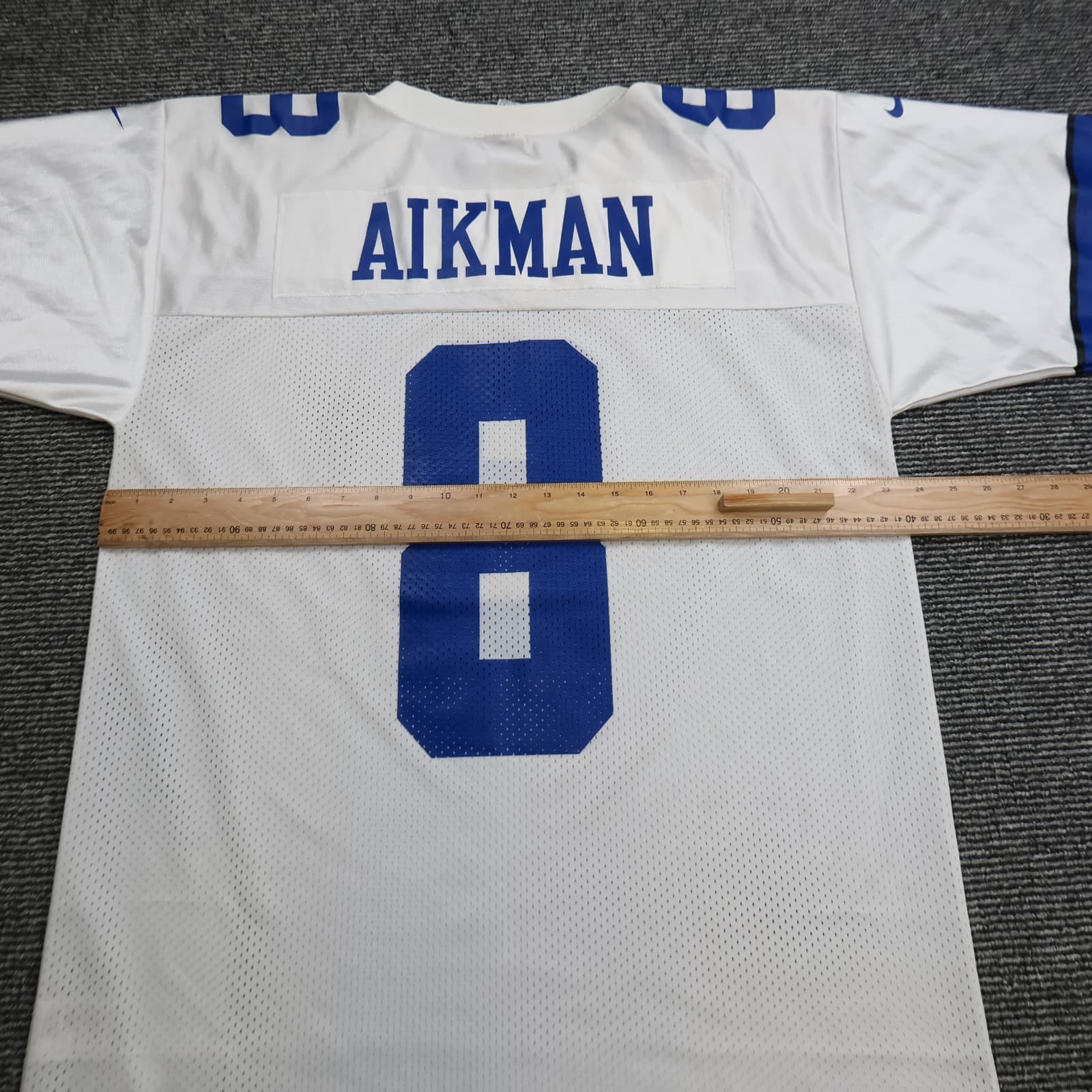 Dallas Cowboys Jersey Large Nike Navy Troy Aikman NFL 1995 American Football photo 10