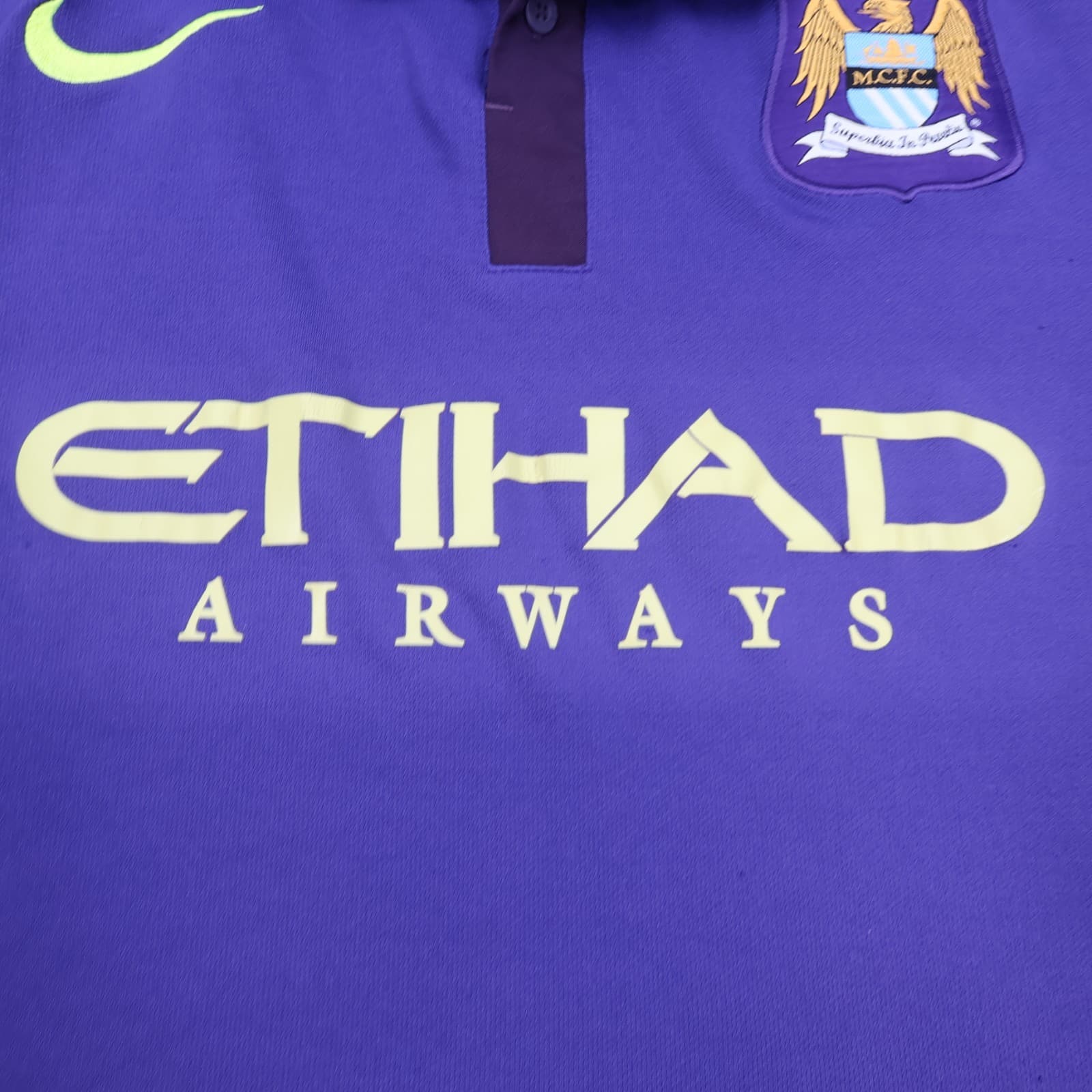 Manchester City Shirt 3XL Purple Third 2014 2015 Soccer Jersey XXXL photo 7