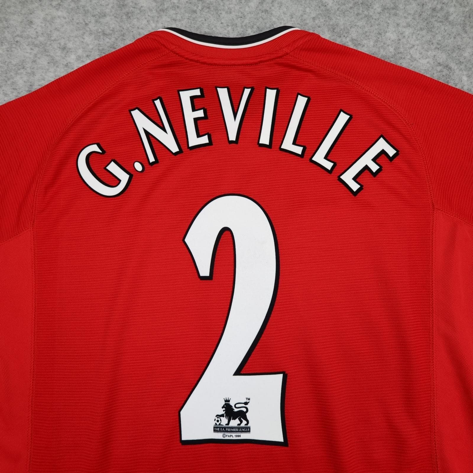 Vintage Manchester United Shirt Mens Large Red Home 2000 2002 Umbro Neville 2 photo 13